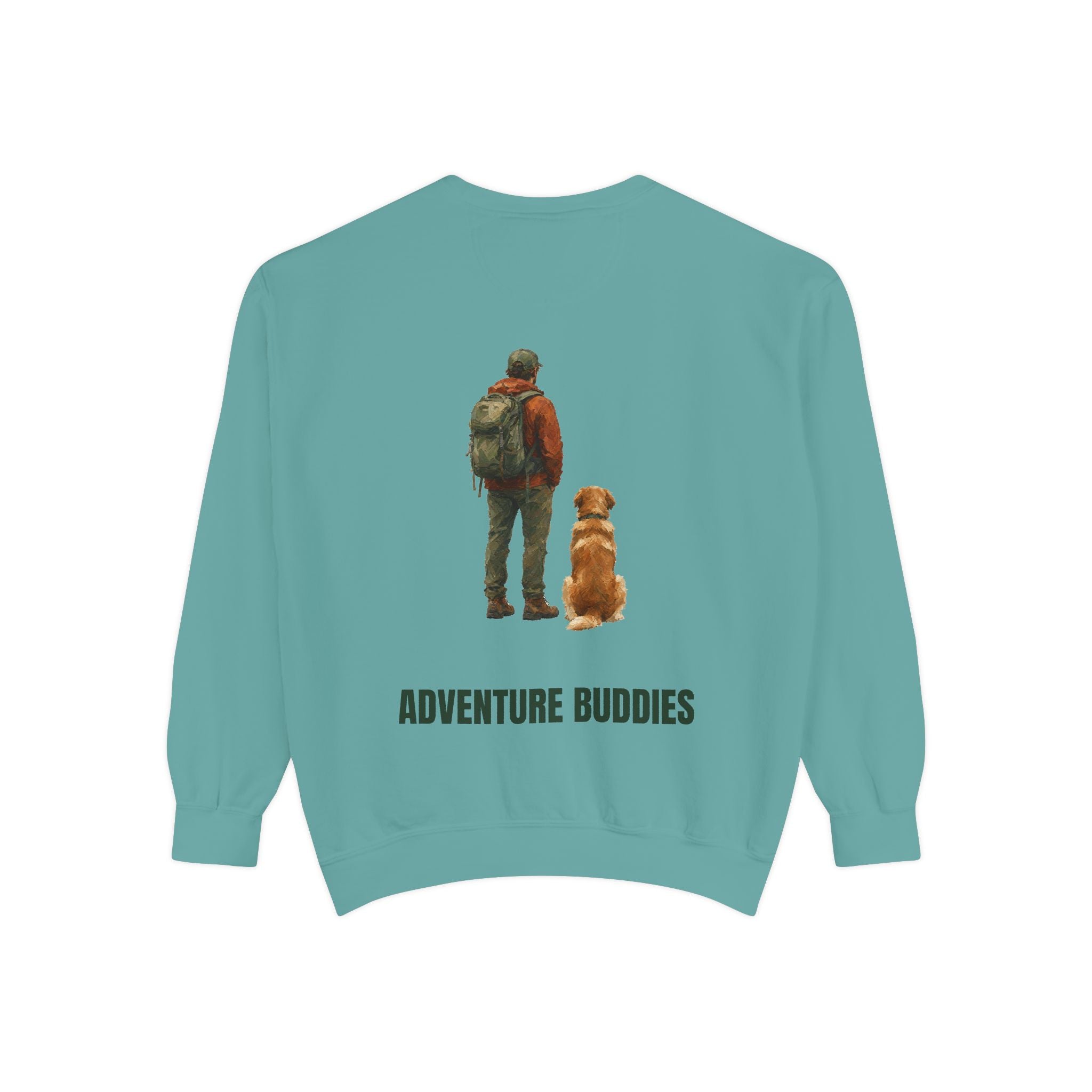 Adventure Buddies Shirt, Dog and Human Hiking Tee, Matching Dog Owner Gift, Painterly Outdoor Sweatshirt