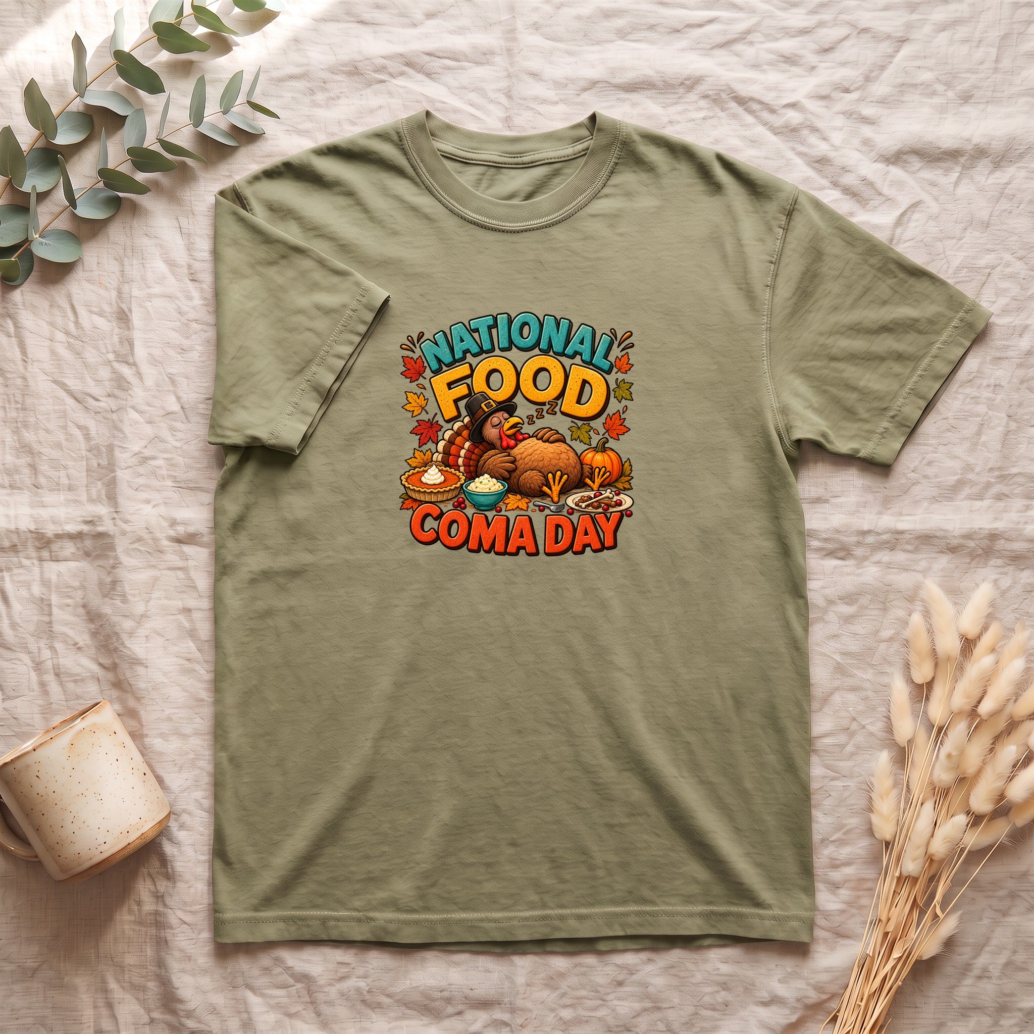 National Food Coma Day Shirt | Thanksgiving Turkey Pumpkin Feast