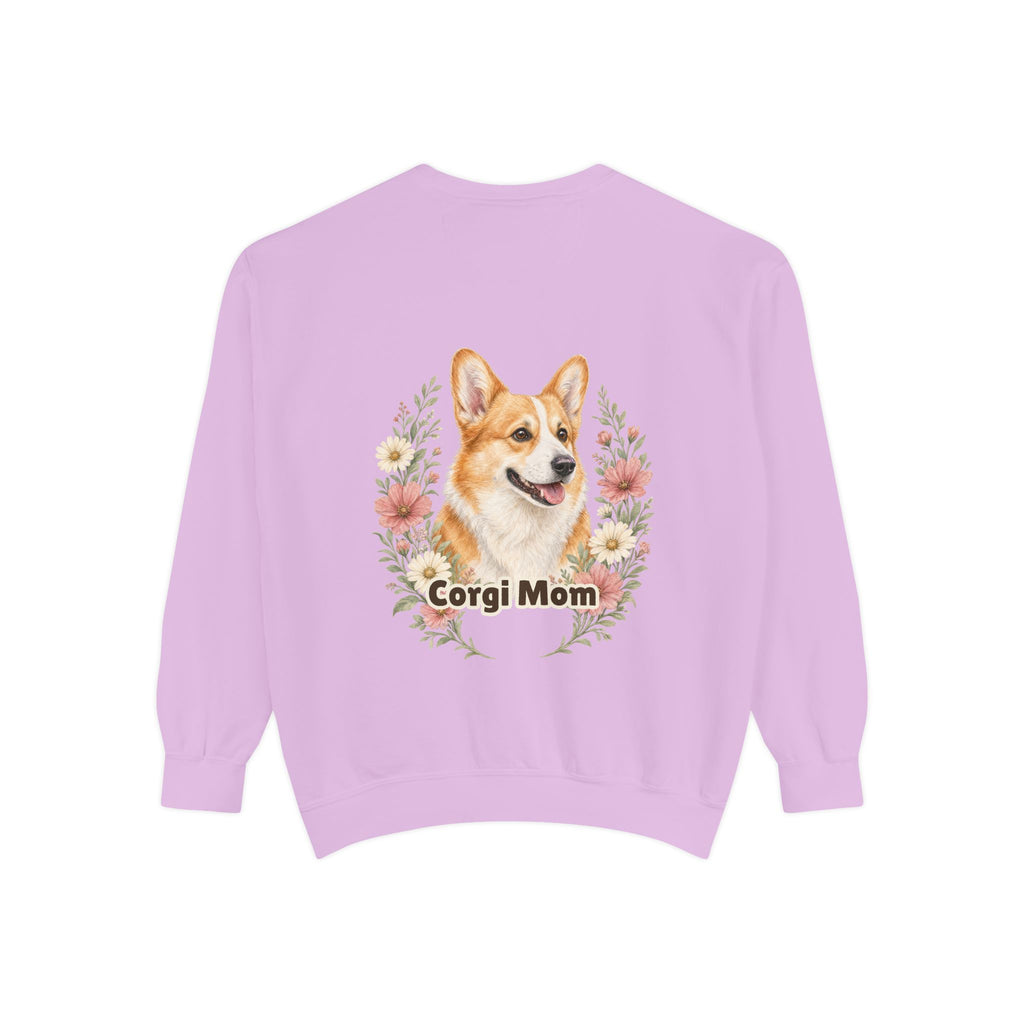 Corgi Mom Shirt, Corgi Mama Tee, Dog Mom Gift, Wildflower Corgi Lover Sweatshirt, Cute Dog Owner Gift