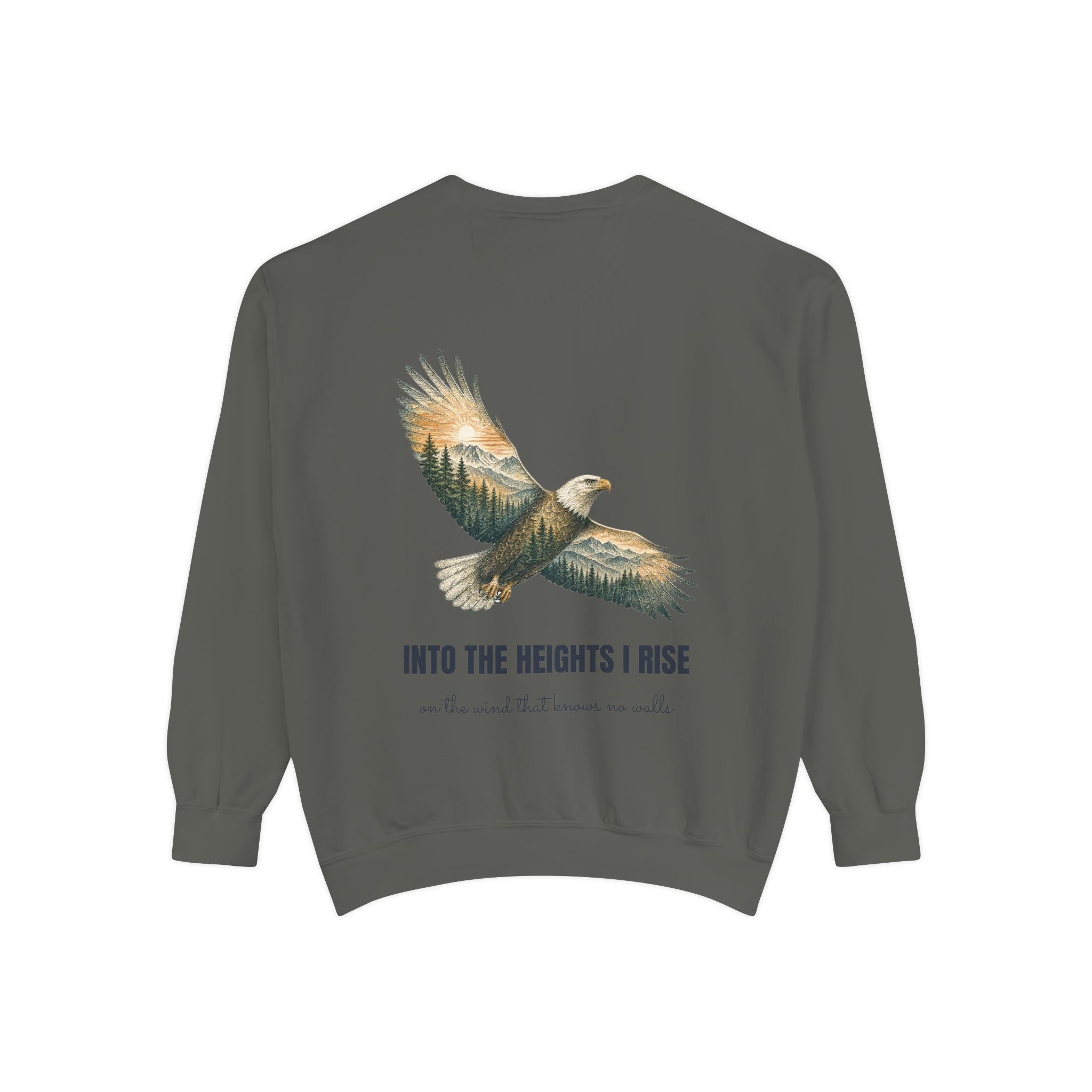 Into the Heights I Rise Shirt, Eagle Double Exposure Tee, Mountain Wilderness Adventure Gift, Woodland Nature Sweatshirt