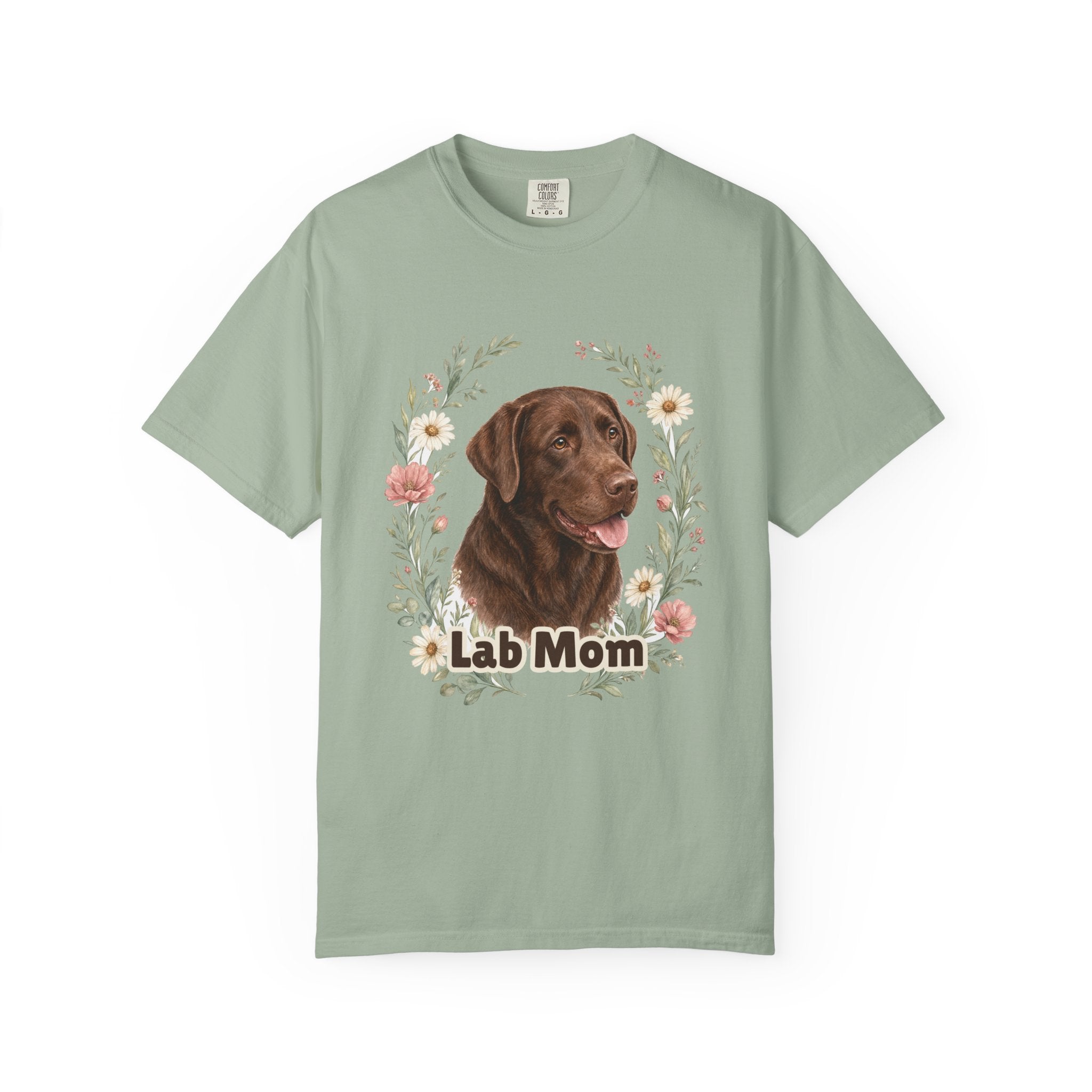 Chocolate Lab Mom Shirt, Labrador Mom Tee, Dog Mom Gift, Wildflower Dog Lover Sweatshirt, Cute Dog Owner Gift