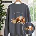 Mornings Are Evil Shirt, Funny Lazy Dog Coffee Tee, Not a Morning Person Gift, Painterly Dog Lover Sweatshirt