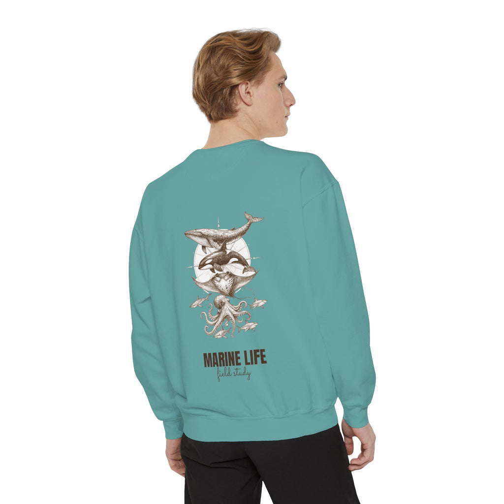 Ocean Life Sketch Shirt, Vintage Marine Animals Tee, Sailor Journal Sea Life Gift, Nautical Ocean Lover Sweatshirt