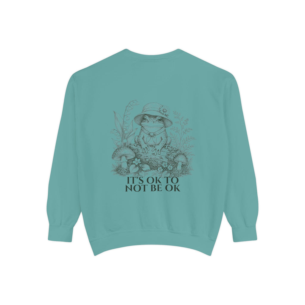It's OK To Not Be OK Shirt, Cute Frog Mental Health Tee, Awareness Gift, Kawaii Frog Sweatshirt