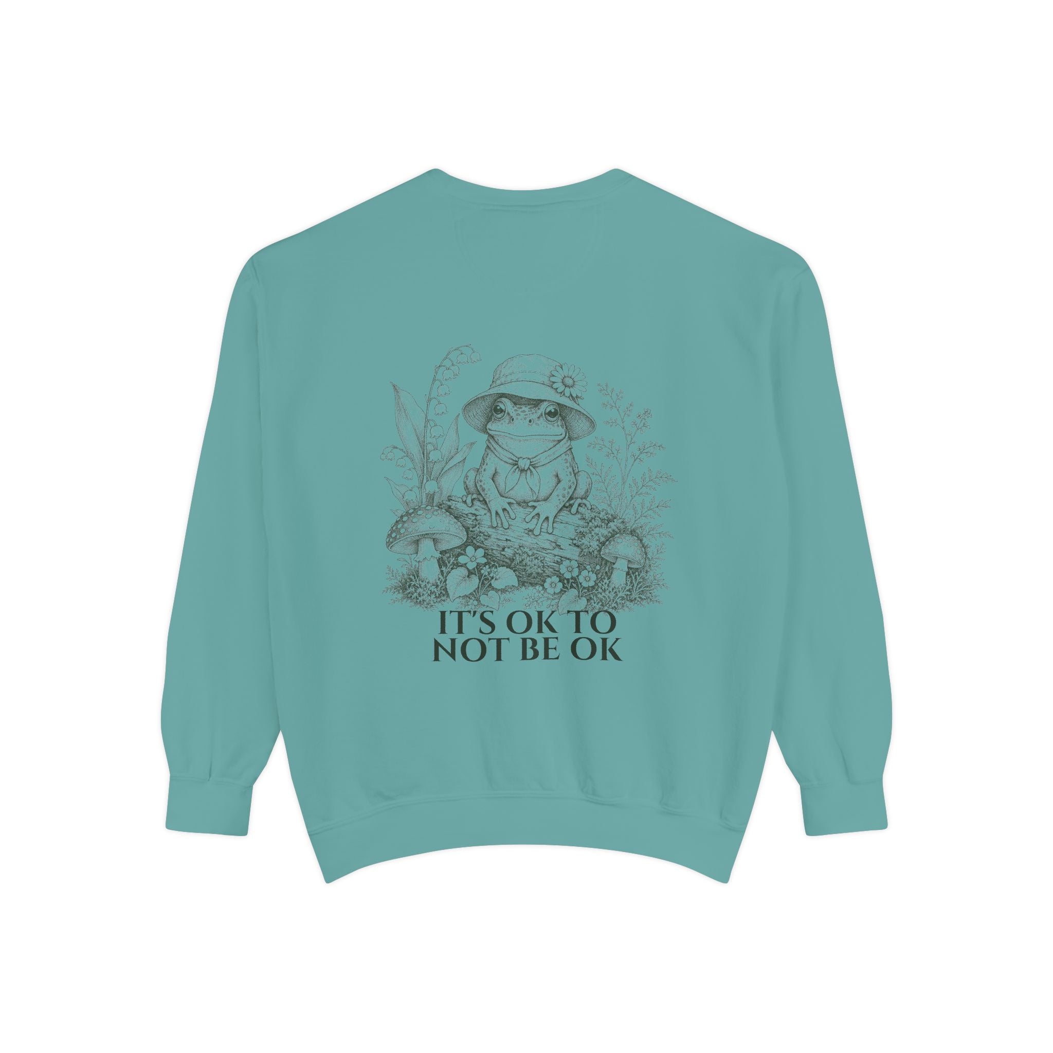It's OK To Not Be OK Shirt, Cute Frog Mental Health Tee, Awareness Gift, Kawaii Frog Sweatshirt