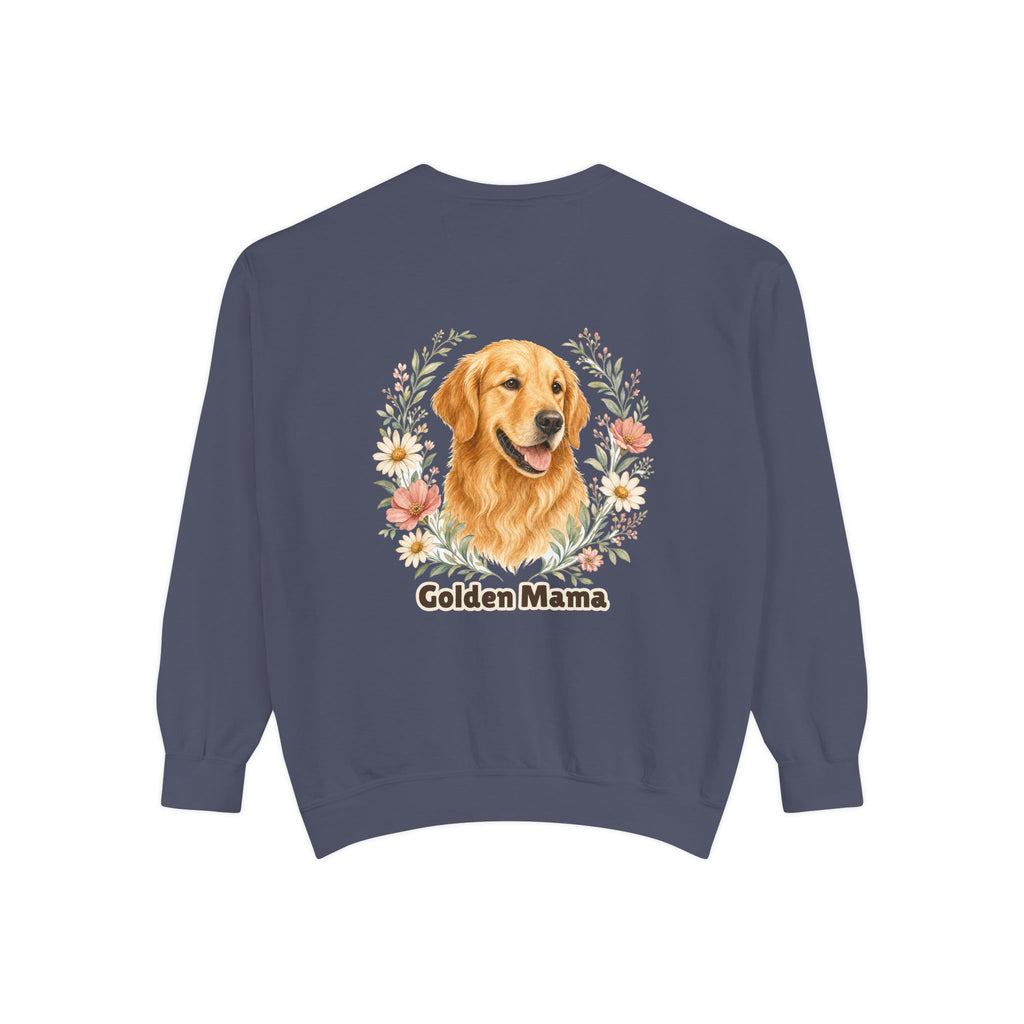 Golden Retriever Mom Shirt, Golden Mama Tee, Dog Mom Gift, Wildflower Dog Lover Sweatshirt, Cute Dog Owner Gift