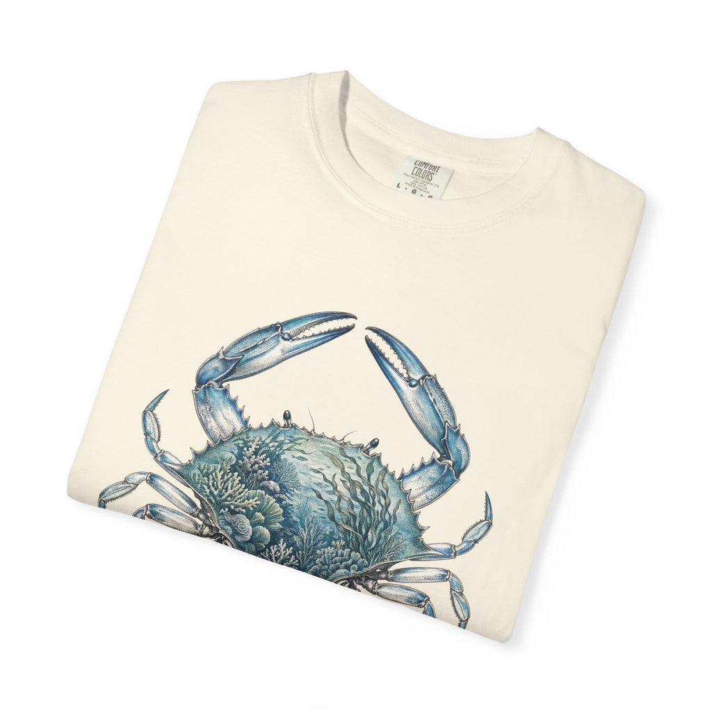 Into the Tides I Roam Shirt, Blue Crab Double Exposure Tee, Ocean Beach Coastal Lover Gift, Nautical Sea Life Sweatshirt