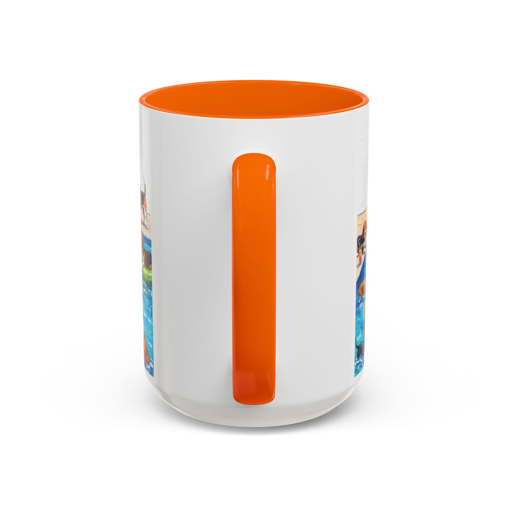 Dogs Pool Party Coffee Mug — Funny Summer Dog Mug (15 oz)