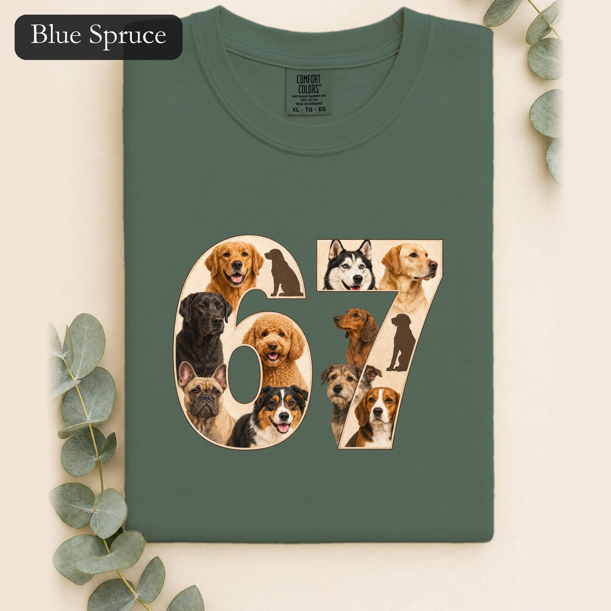 67 Dogs Shirt, Funny 67 Meme Dog Tee, Trendy Dog Number Gift, Dog Lover Sweatshirt