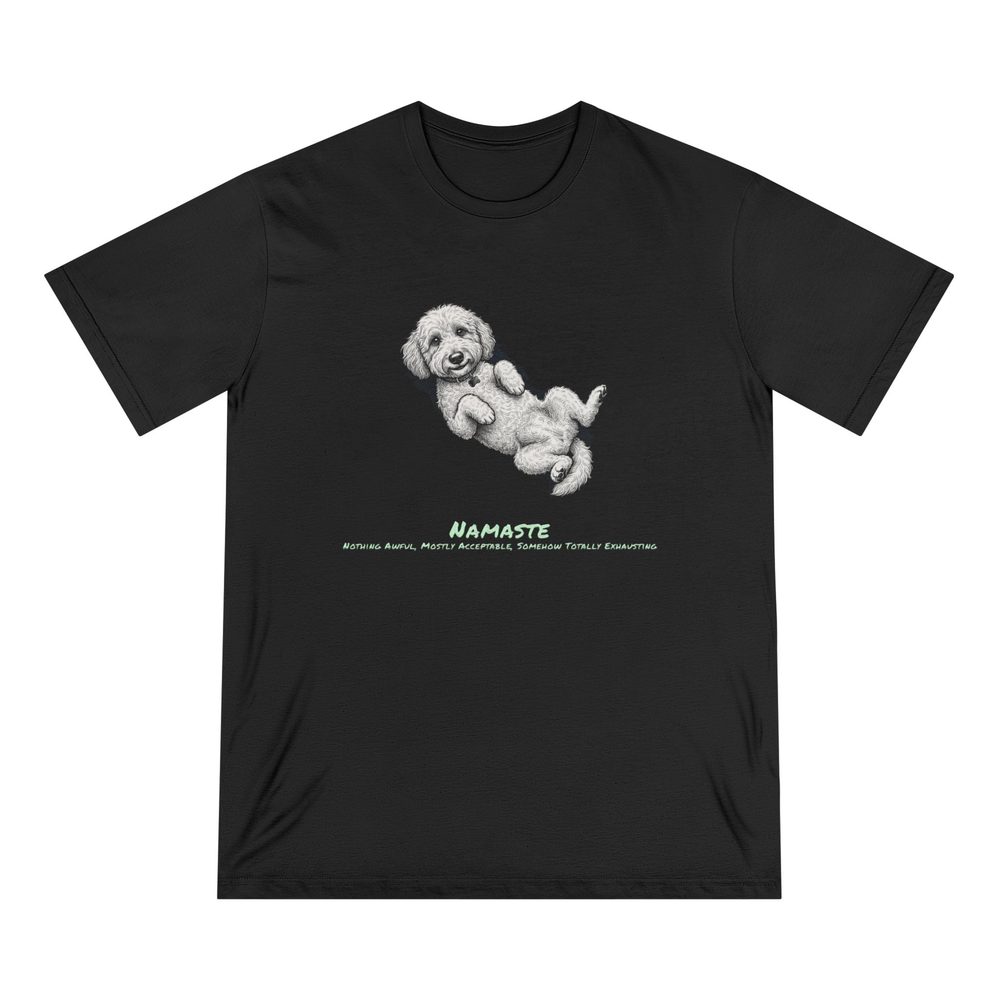Organic Cotton Namaste Dog T-Shirt — Zen Yoga Dog Lover Tee