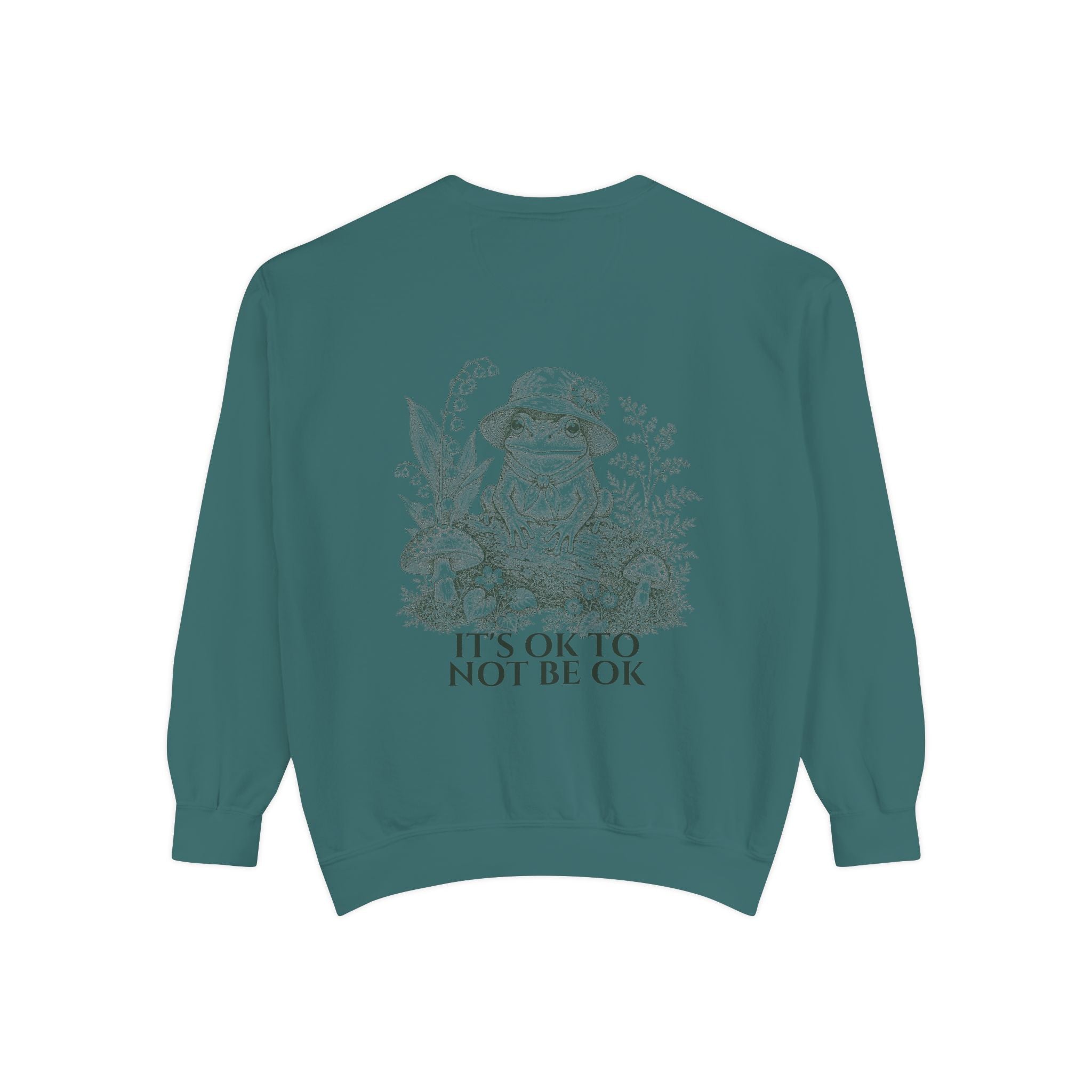 It's OK To Not Be OK Shirt, Cute Frog Mental Health Tee, Awareness Gift, Kawaii Frog Sweatshirt