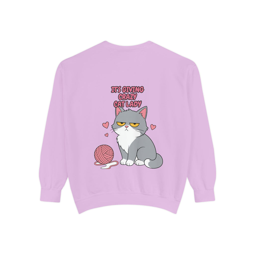 It's Giving Crazy Cat Lady Shirt, Grey Cat Mom Tee, Cat Lover Gift, Funny Cat Owner Sweatshirt