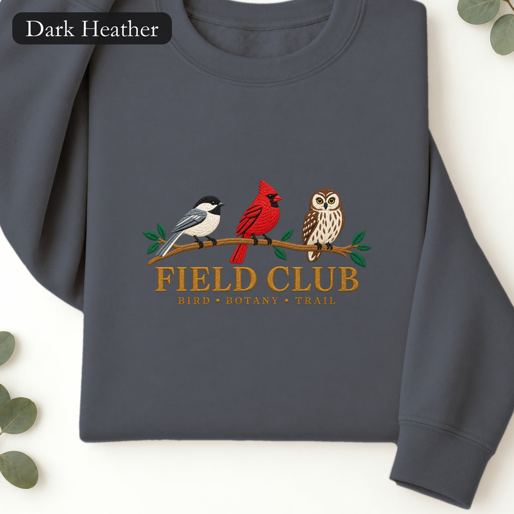 Embroidered Field Club Cardinal Owl Graphic Sweatshirt