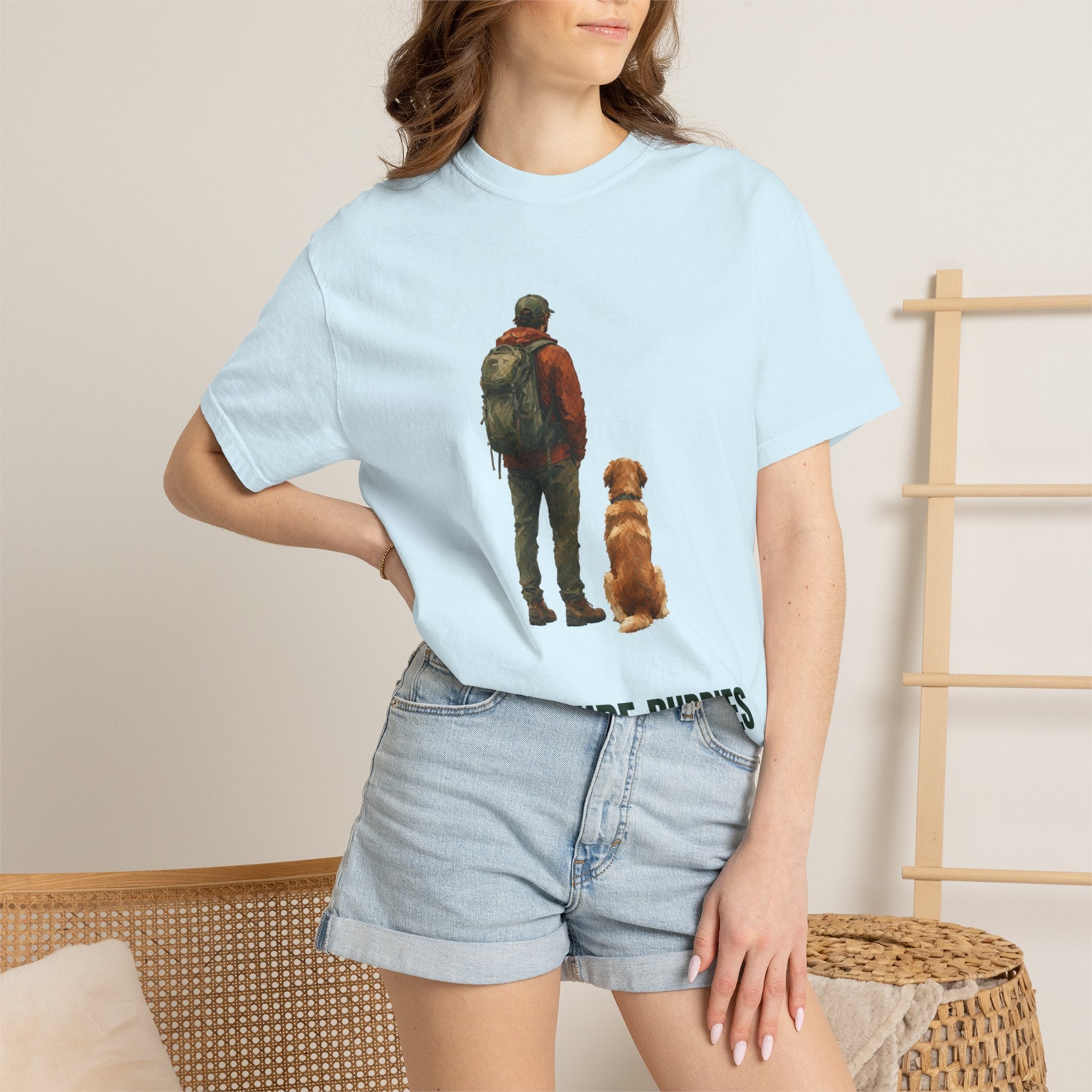 Adventure Buddies Shirt, Dog and Human Hiking Tee, Matching Dog Owner Gift, Painterly Outdoor Sweatshirt