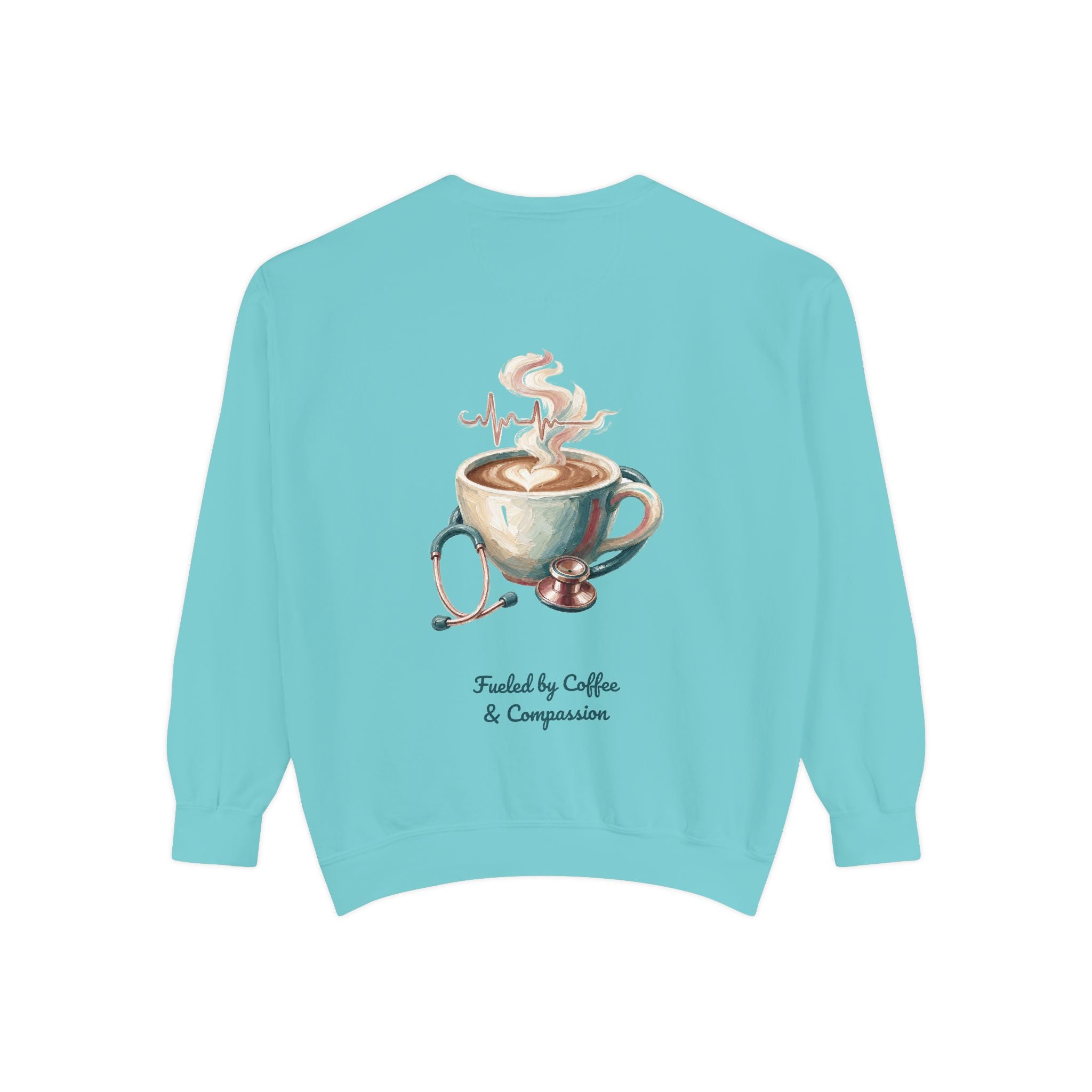 Nurse Shirt, Fueled by Coffee and Compassion Tee, Nurse Week RN Gift, Painterly Nurse Coffee Sweatshirt