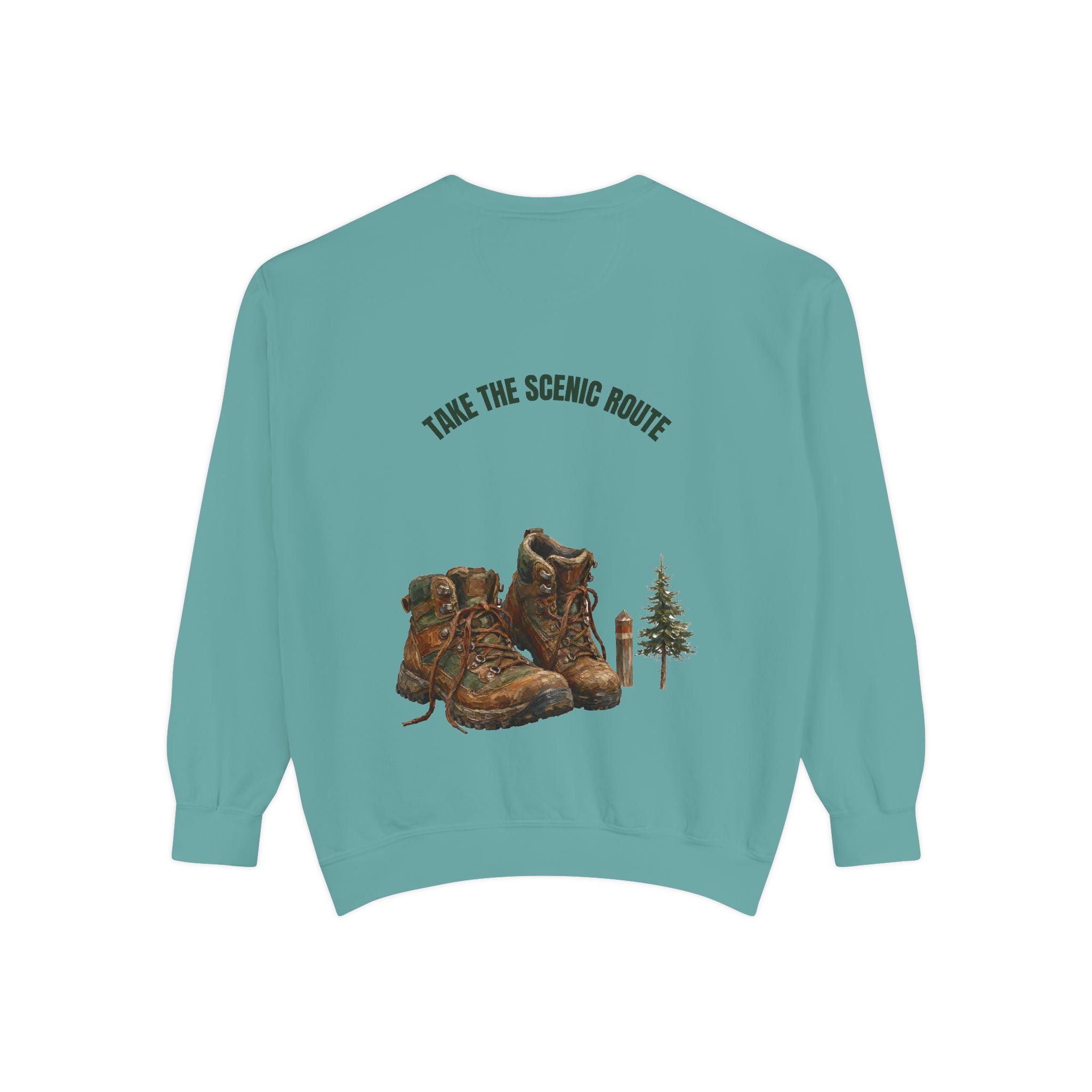 Take the Scenic Route Shirt, Hiking Trail Tee, Outdoor Adventure Nature Gift, Painterly Mountain Sweatshirt