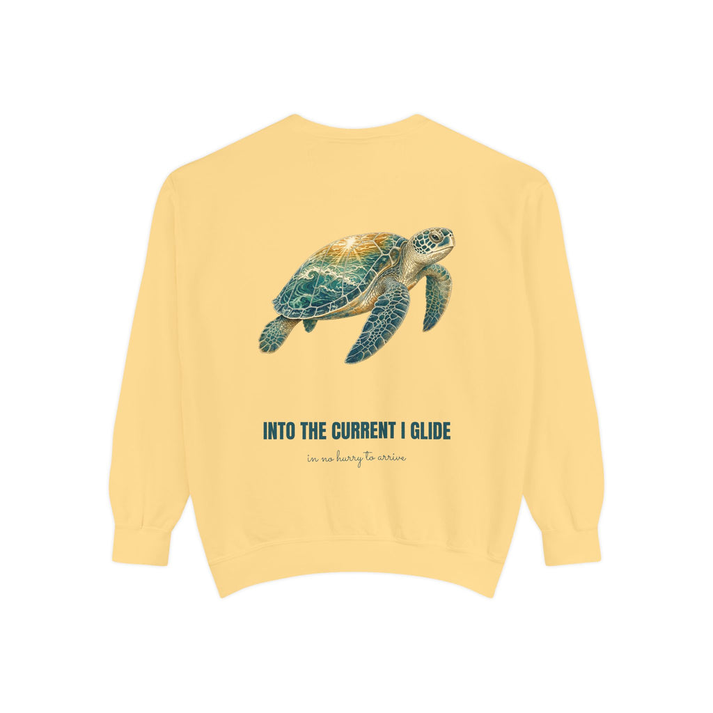 Into the Current I Glide Shirt, Sea Turtle Double Exposure Tee, Ocean Lover Marine Life Gift, Beach Nautical Sweatshirt