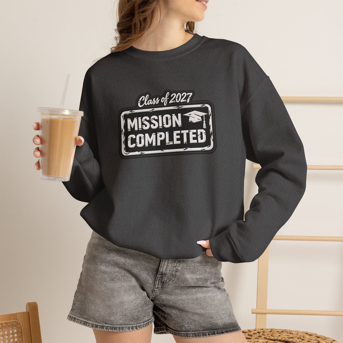 Class of 2027 Mission Completed Sweatshirt | Graduation Crewneck