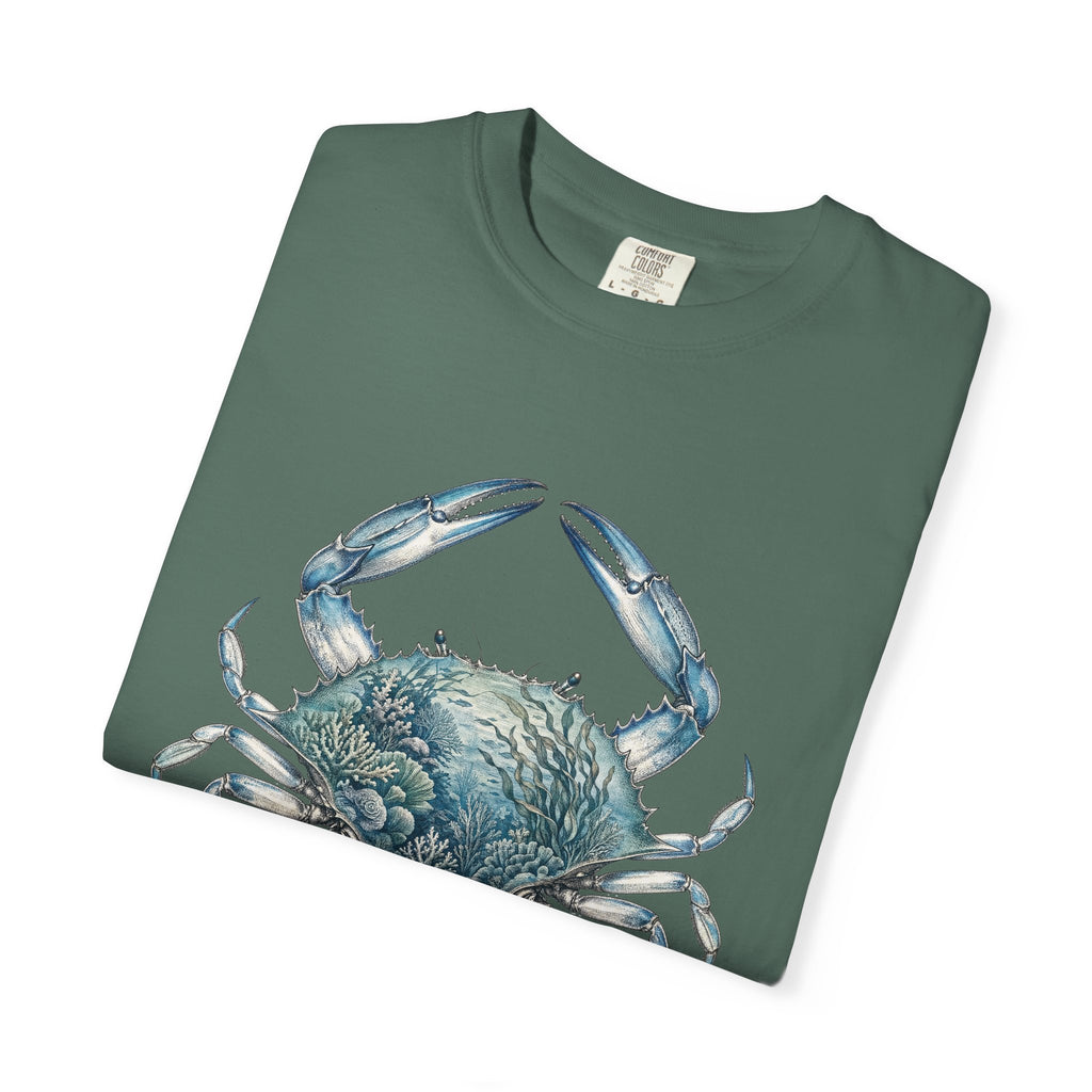 Into the Tides I Roam Shirt, Blue Crab Double Exposure Tee, Ocean Beach Coastal Lover Gift, Nautical Sea Life Sweatshirt