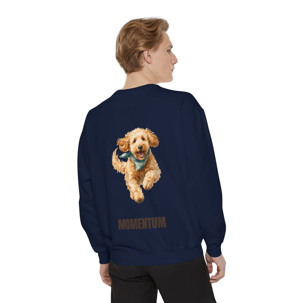 Momentum Goldendoodle Shirt, Running Doodle Dog Tee, Funny Doodle Dog Mom Gift, Painterly Dog Lover Sweatshirt