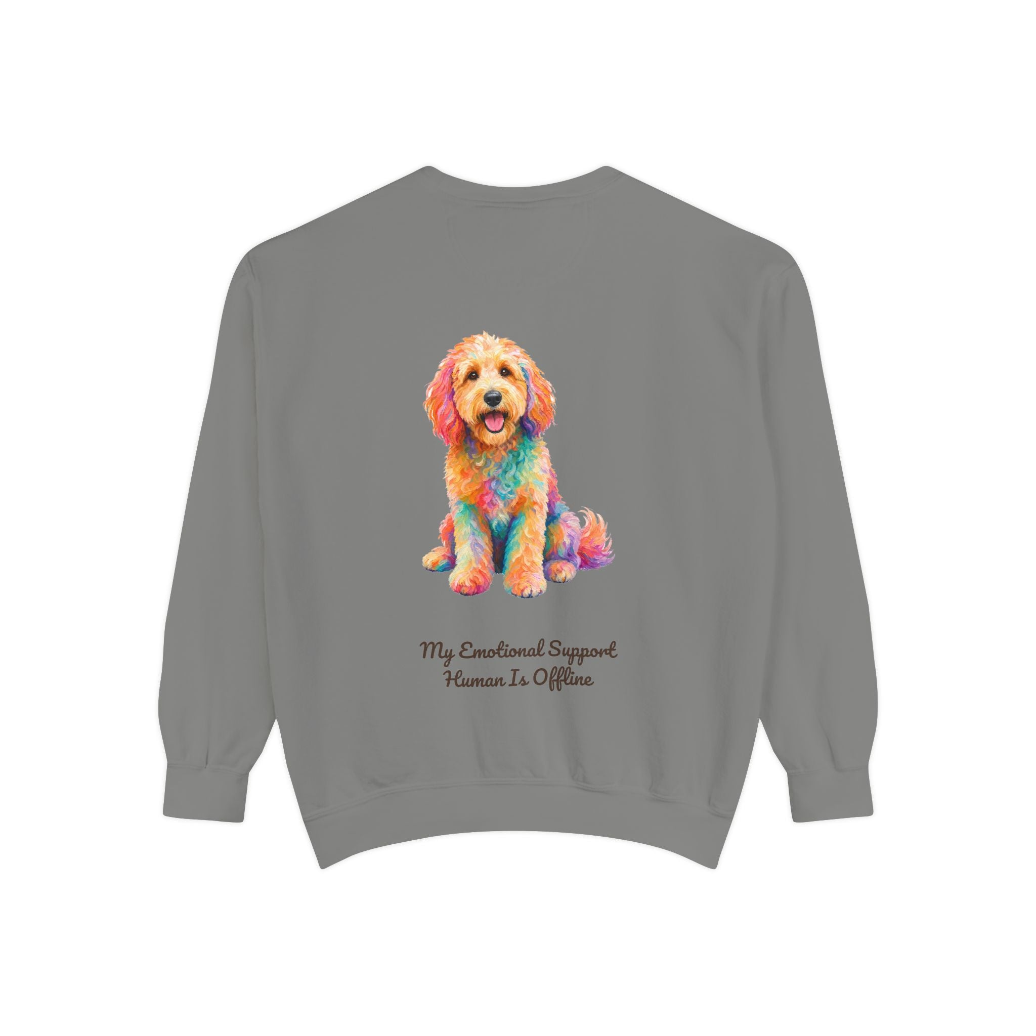 Goldendoodle Shirt, My Emotional Support Human Is Offline Tee, Funny Doodle Dog Mom Gift, Painterly Dog Lover Sweatshirt