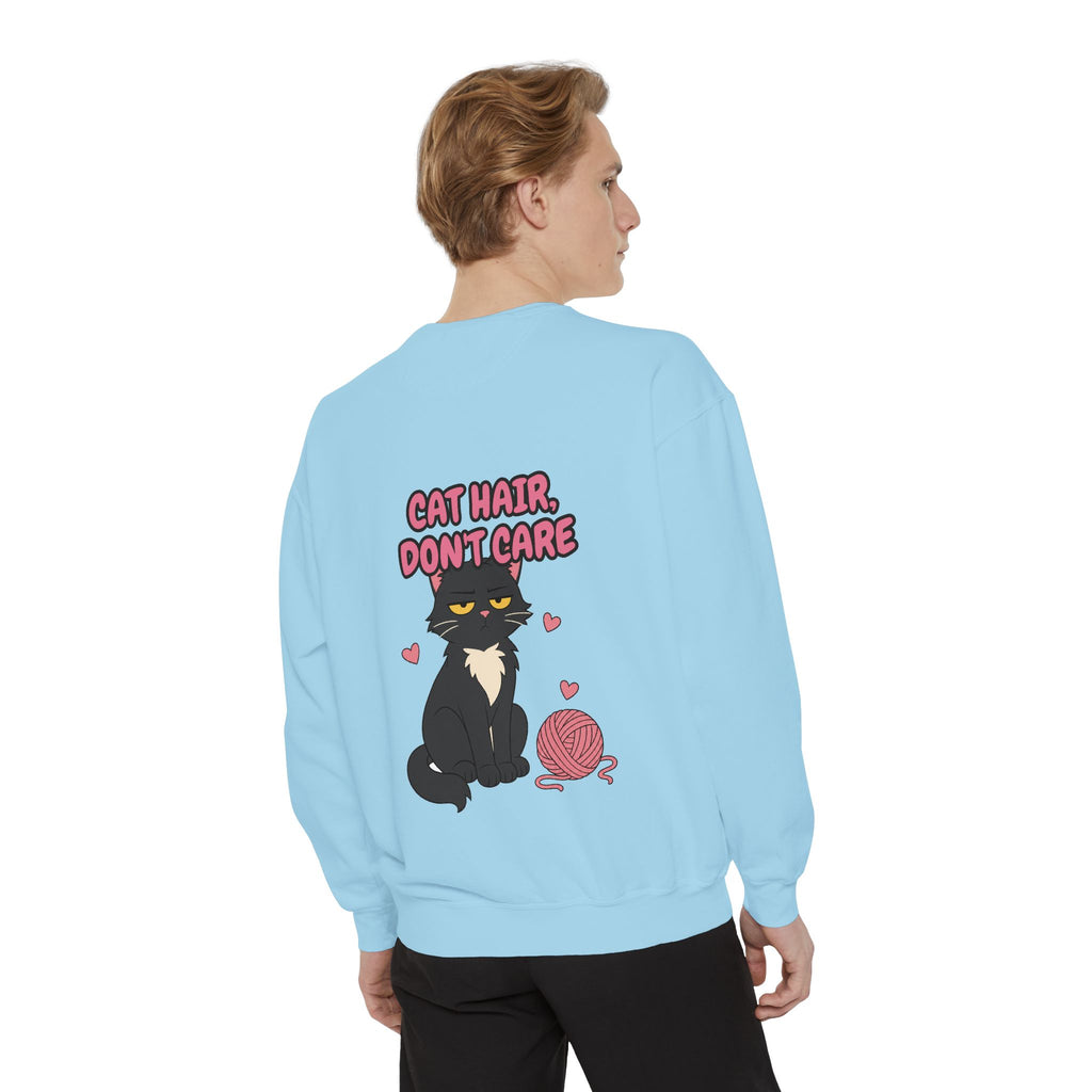 Cat Hair Don't Care Shirt, Funny Cat Mom Tee, Cat Lover Gift, Cat Owner Sweatshirt