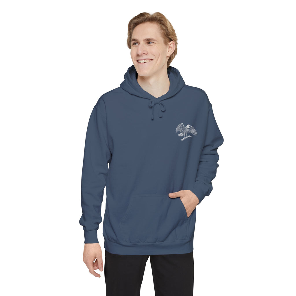 Forest Animals Graphic Hoodie — Vintage Eagle Chest Logo