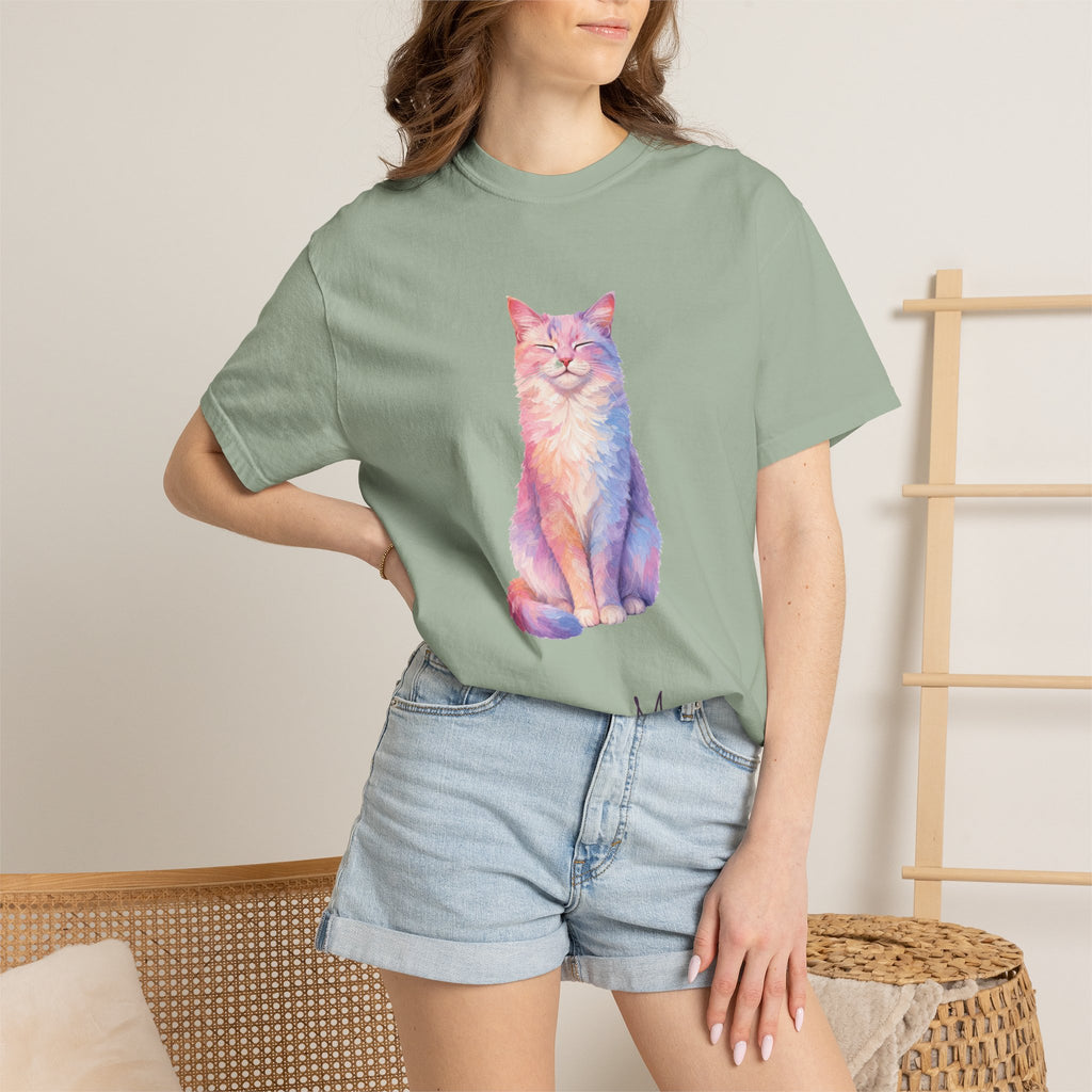 Cat Mom Shirt, Pastel Painterly Cat Tee, Cute Cat Lover Gift, Cat Owner Sweatshirt for Her