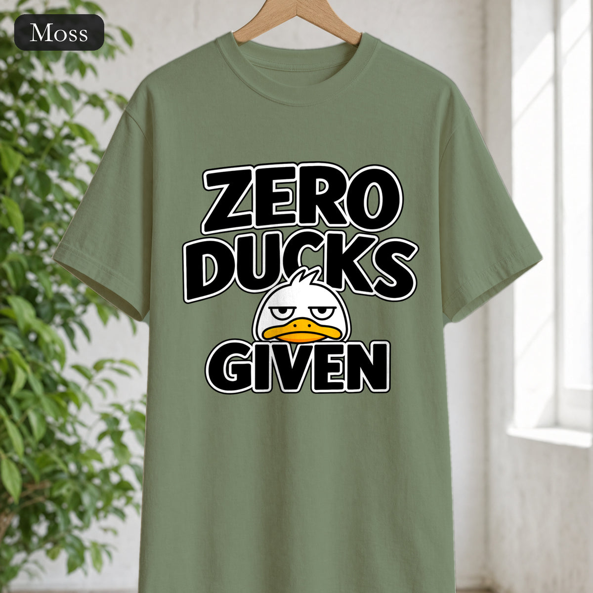 Zero Ducks Given shirt | Funny duck illustration, sarcastic slogan