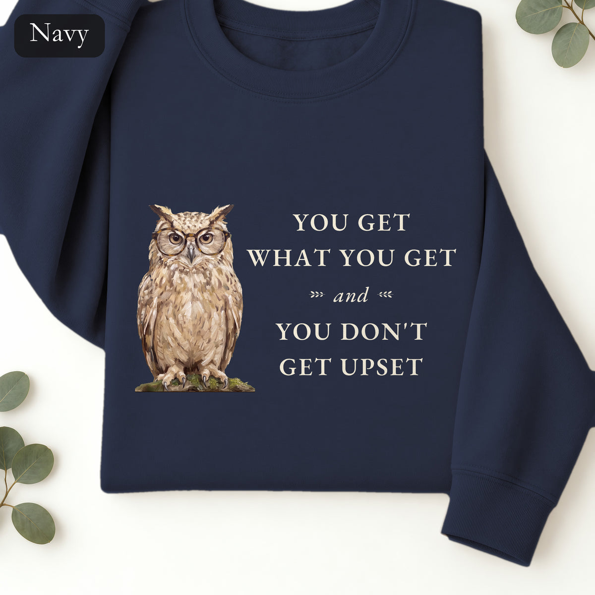You Get What You Get Sweatshirt, Funny Teacher Owl Crewneck, Classroom Saying Shirt, Back to School Gift, Teacher Crewneck