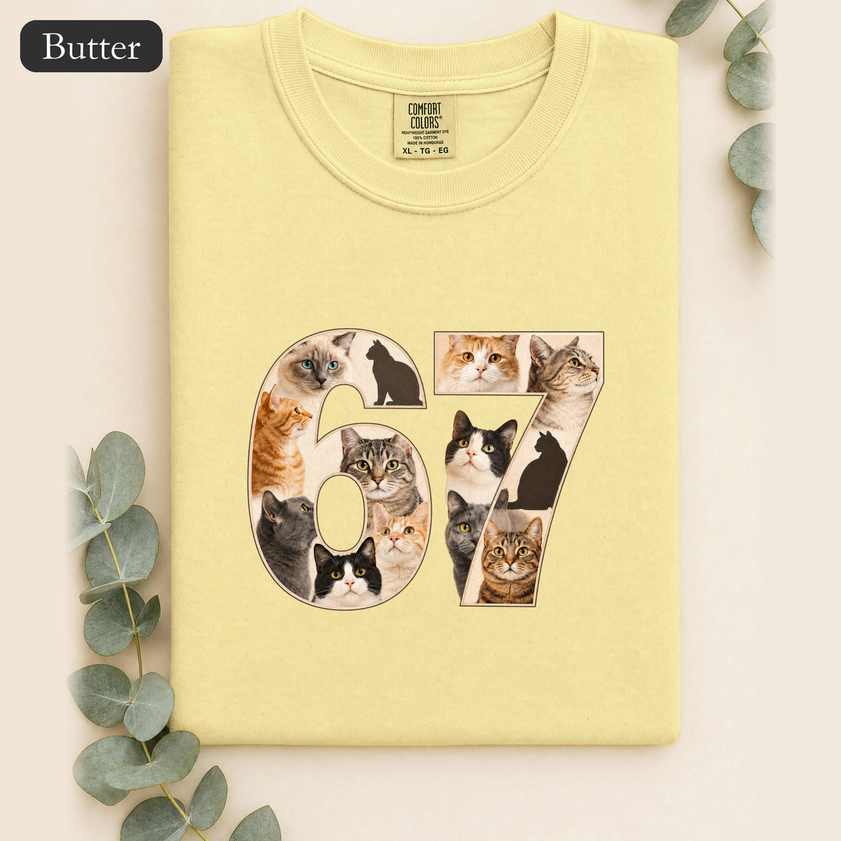 67 Cats Shirt, Funny 67 Meme Cat Tee, Trendy Cat Number Gift, Cat Lover Sweatshirt