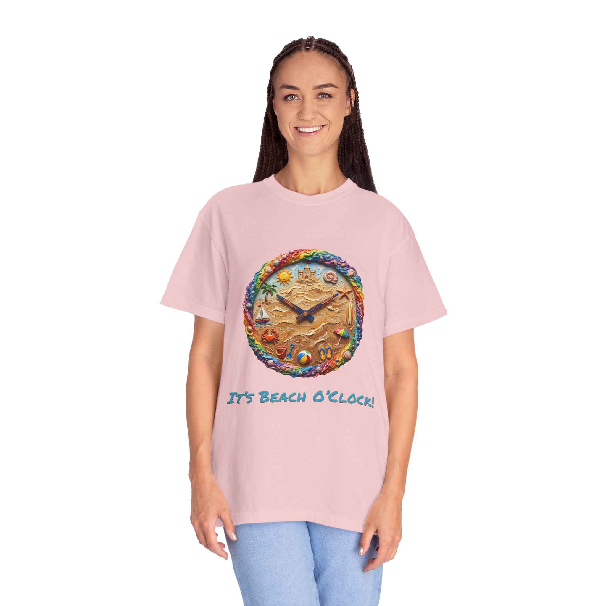 Beach Clock T-Shirt — Dreamy Coastal Art Tee