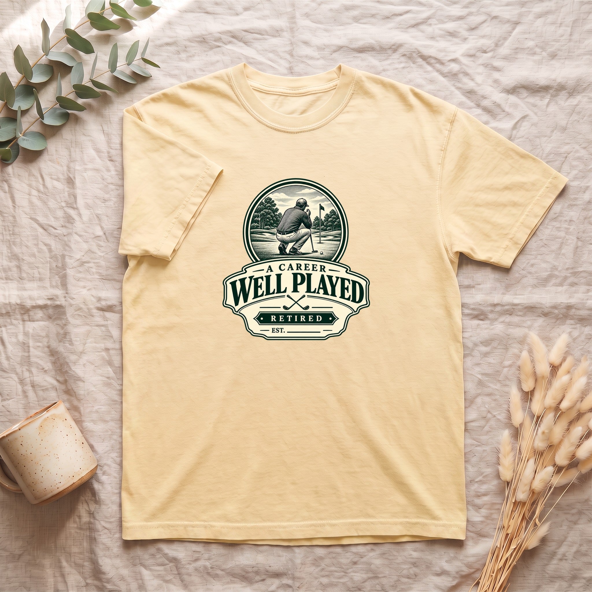Golf Retirement Shirt, A Career Well Played, Vintage Golfer Tee, Retirement Gift for Golfers