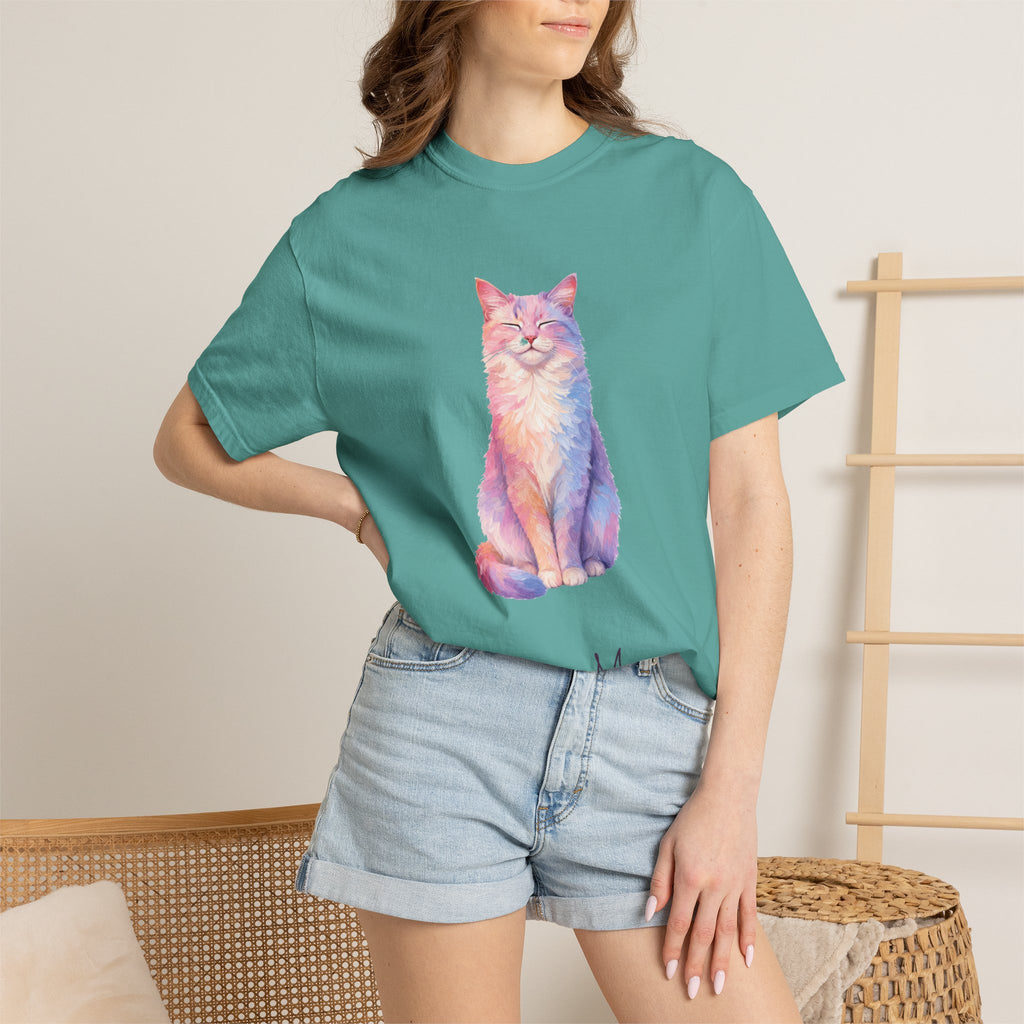 Cat Mom Shirt, Pastel Painterly Cat Tee, Cute Cat Lover Gift, Cat Owner Sweatshirt for Her