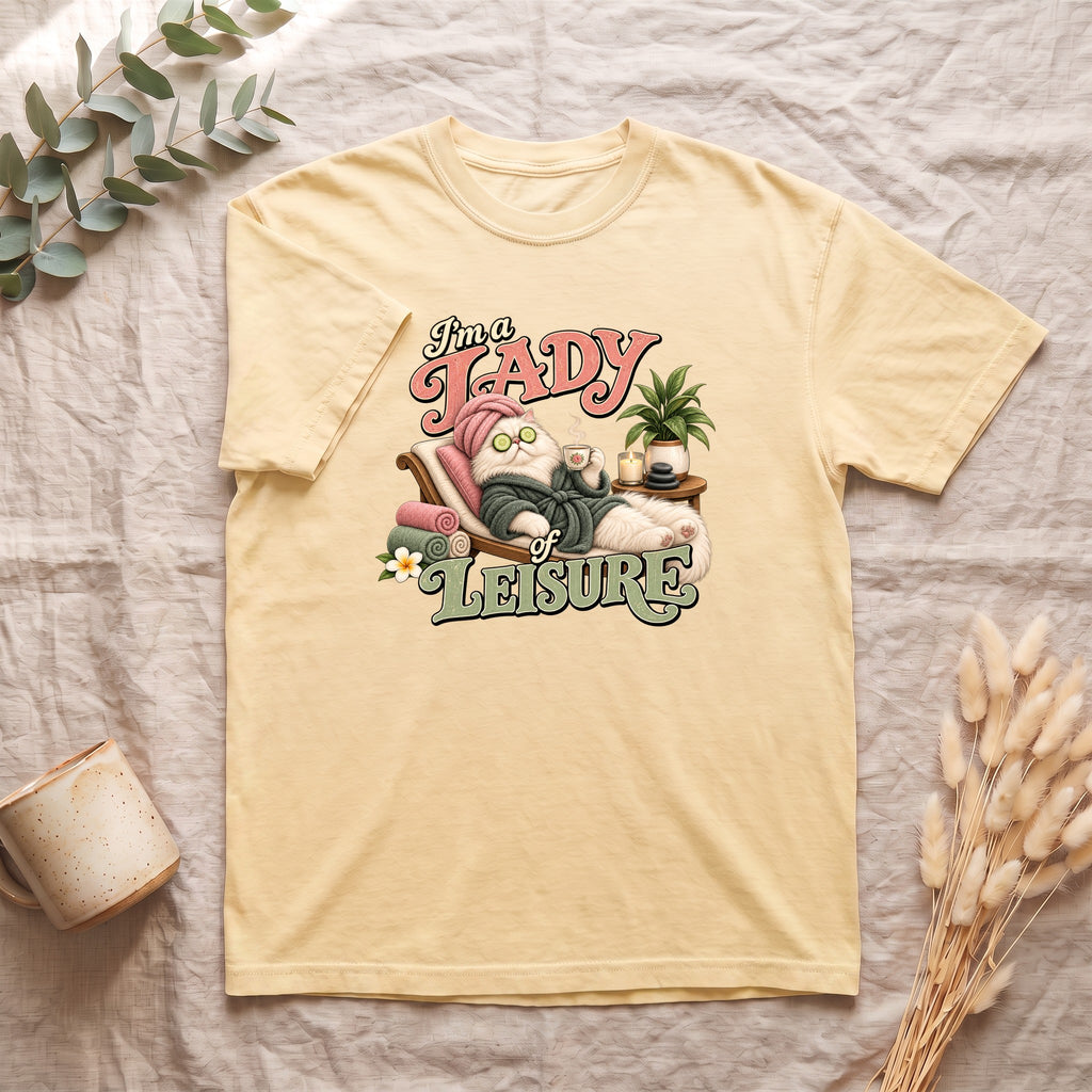 Lady of Leisure Shirt — Cozy Retro Graphic "I'm a Lady of Leisure"