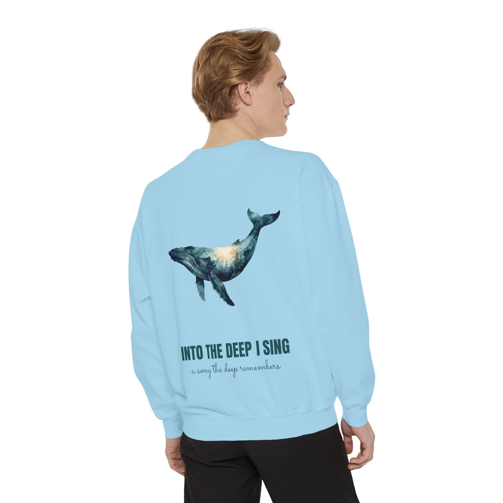 Into the Deep I Sing Shirt, Humpback Whale Double Exposure Tee, Ocean Lover Marine Life Gift, Nautical Sweatshirt
