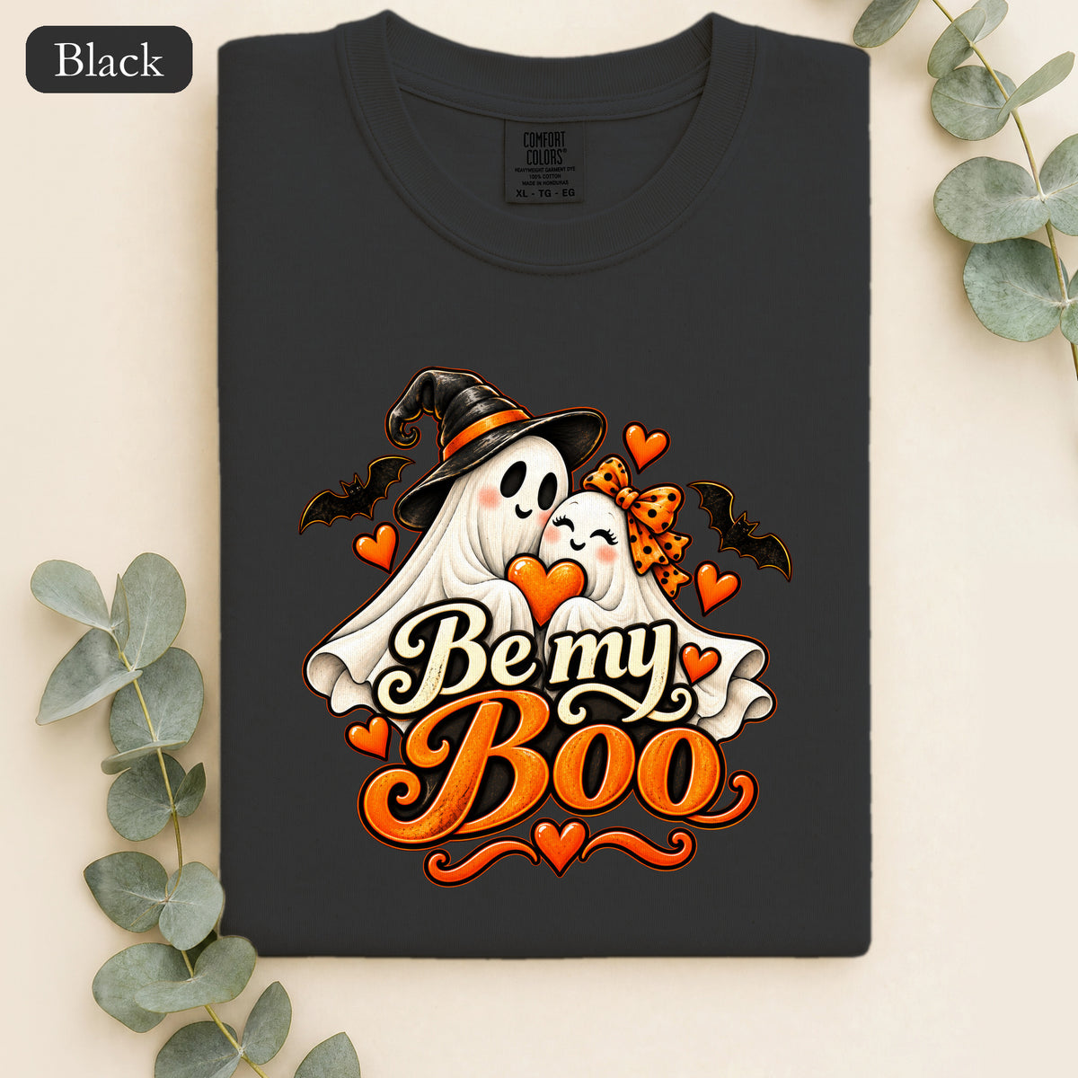 Be My Boo ghost couple Shirt | Halloween spooky hearts