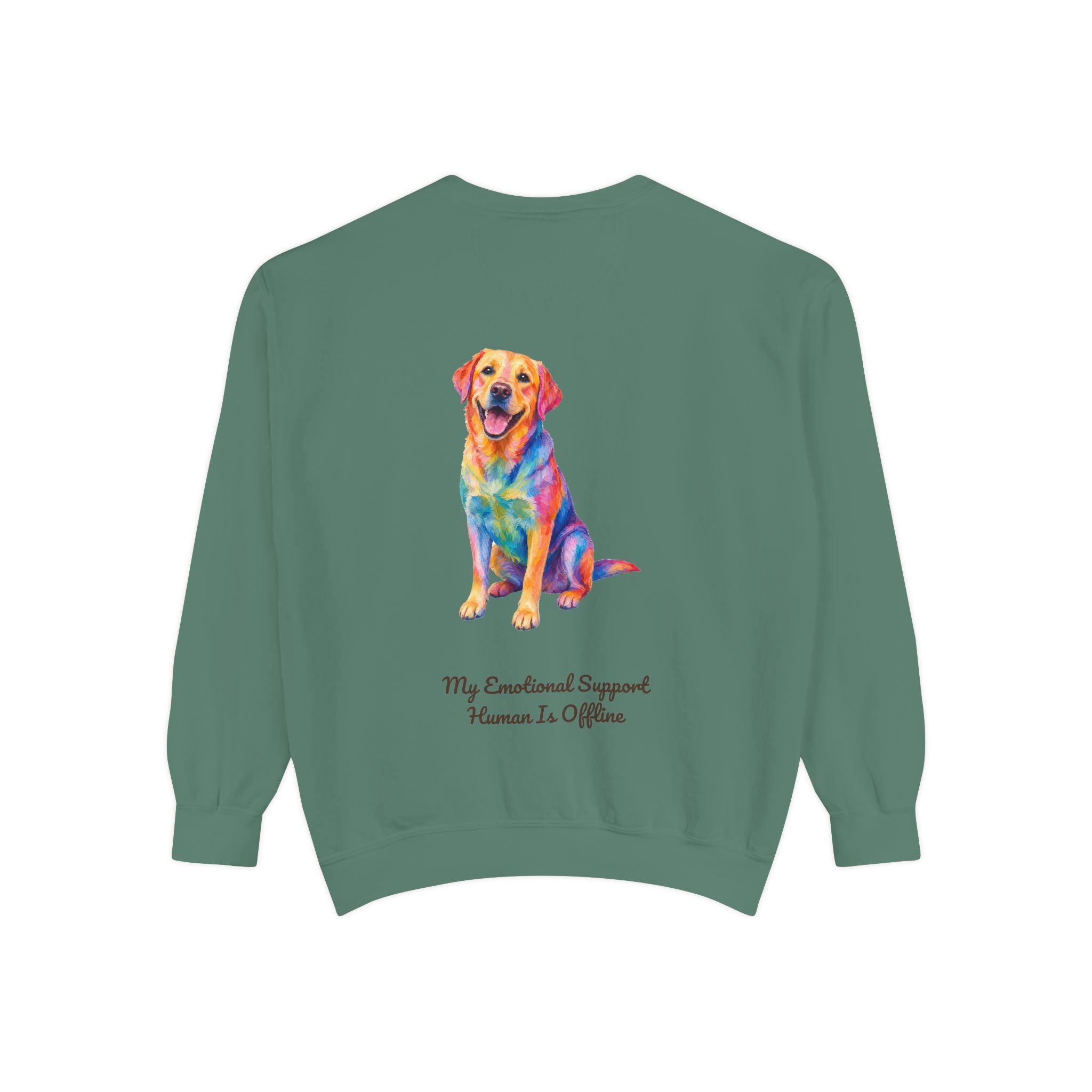 Labrador Shirt, My Emotional Support Human Is Offline Tee, Funny Lab Dog Mom Gift, Painterly Dog Lover Sweatshirt