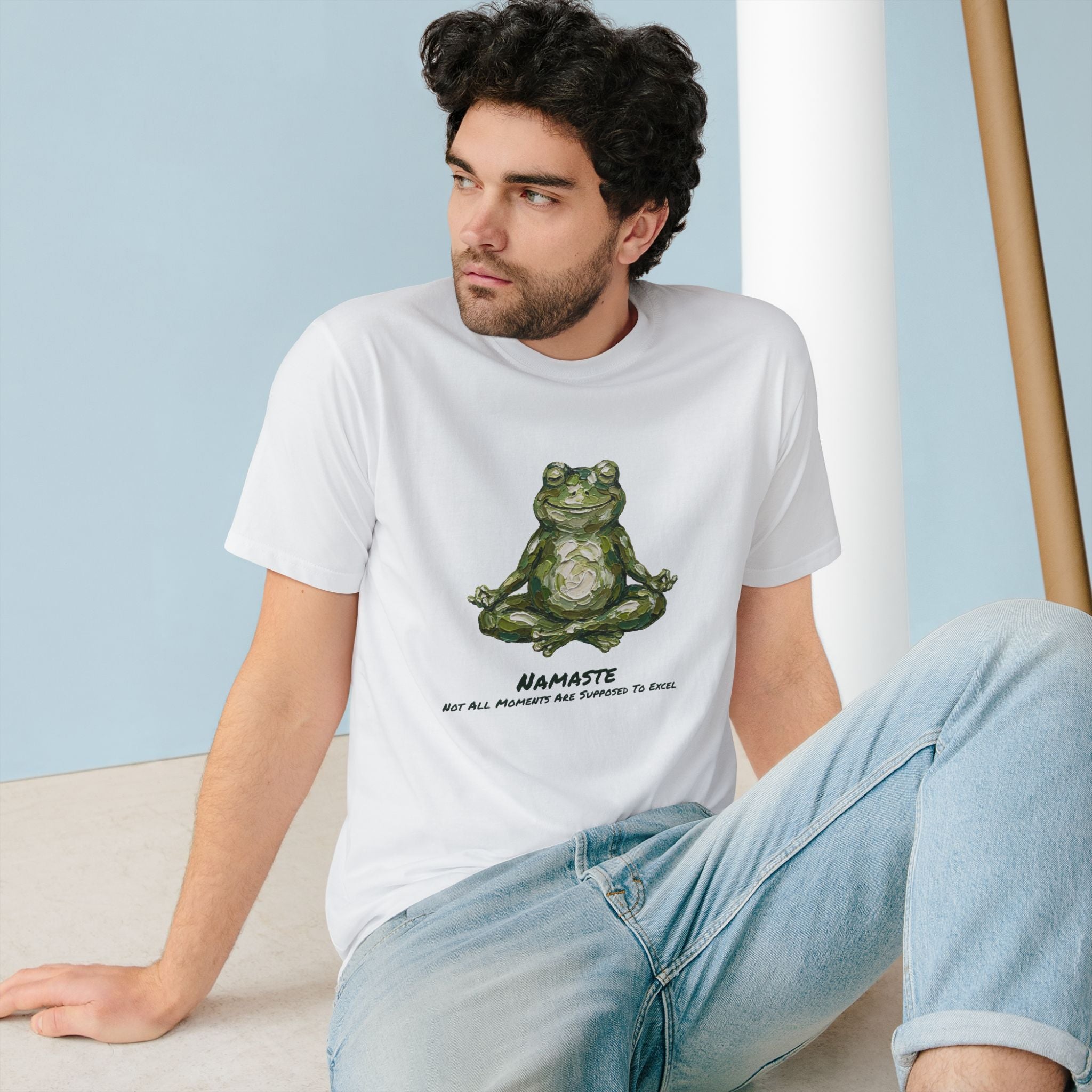 Organic Cotton Namaste Frog T-Shirt — Funny Yoga Frog Tee