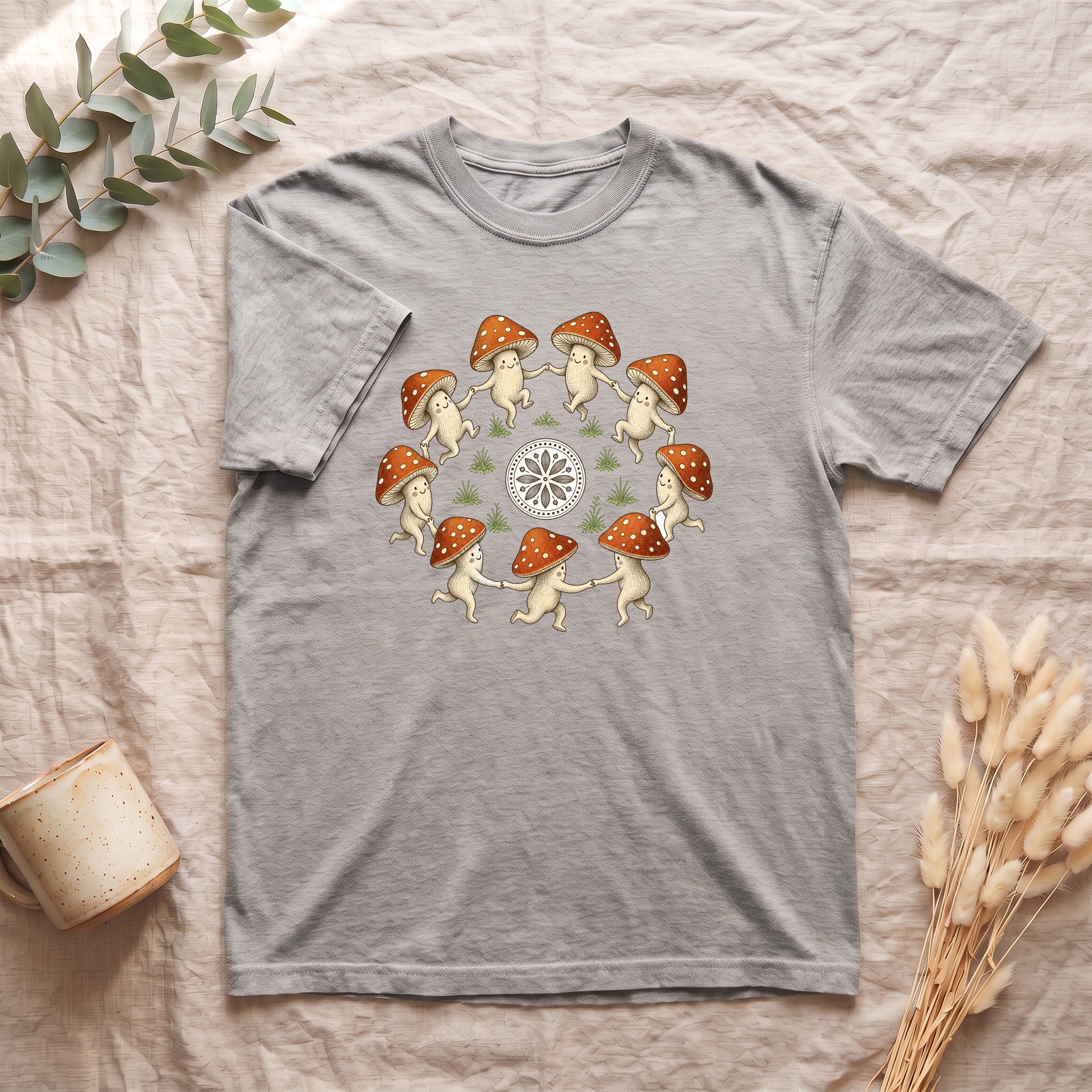 Cottagecore Mushroom Shirt, Fairy Ring Tee, Goblincore Nature Gift, Whimsical Mushroom Sweatshirt