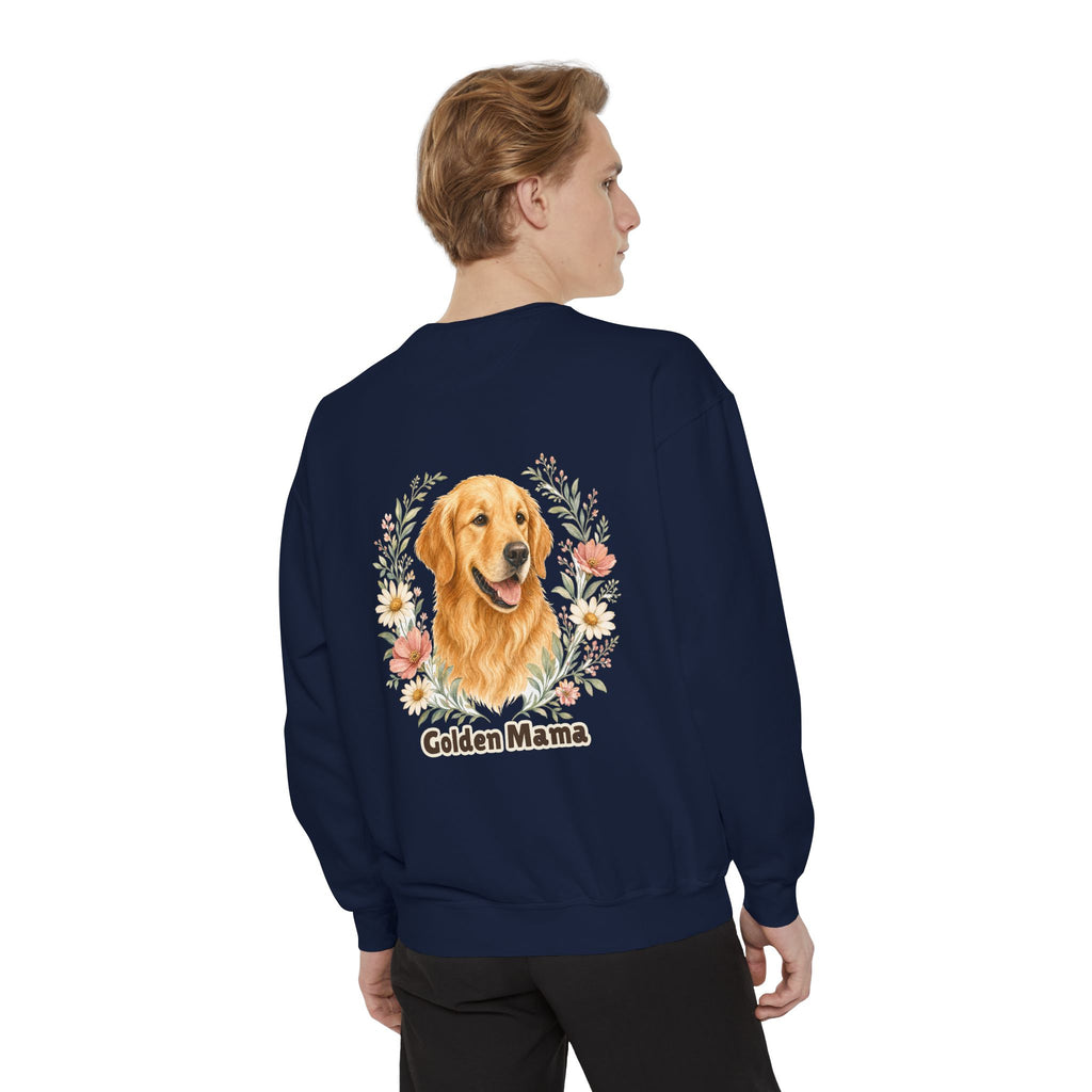 Golden Retriever Mom Shirt, Golden Mama Tee, Dog Mom Gift, Wildflower Dog Lover Sweatshirt, Cute Dog Owner Gift