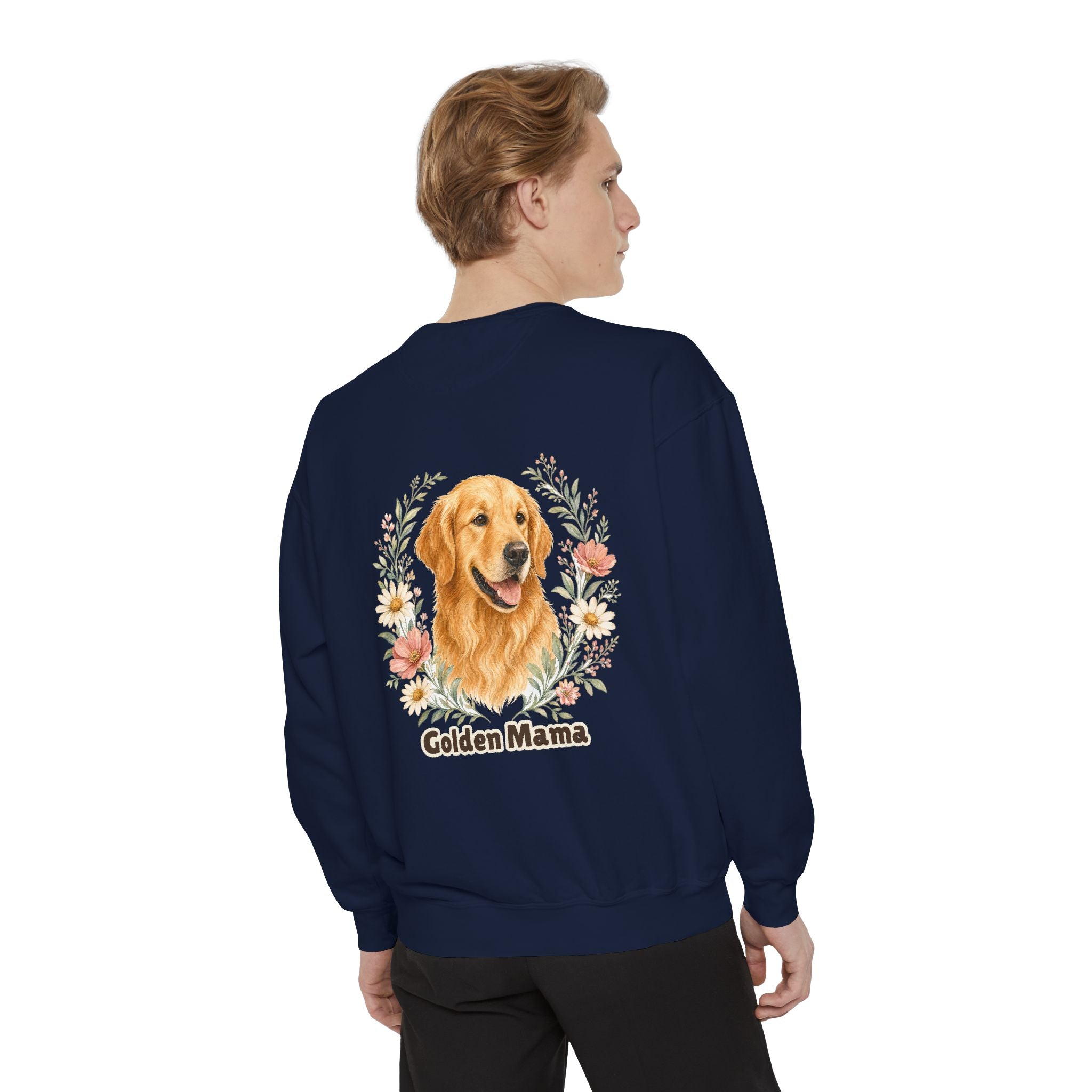 Golden Retriever Mom Shirt, Golden Mama Tee, Dog Mom Gift, Wildflower Dog Lover Sweatshirt, Cute Dog Owner Gift