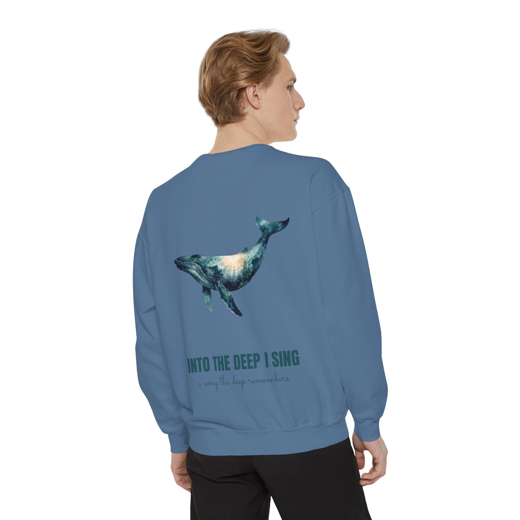 Into the Deep I Sing Shirt, Humpback Whale Double Exposure Tee, Ocean Lover Marine Life Gift, Nautical Sweatshirt