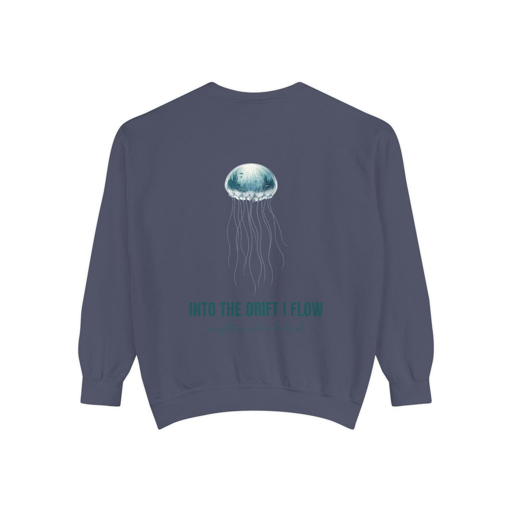 Into the Drift I Flow Shirt, Jellyfish Double Exposure Tee, Ocean Diver Sea Life Gift, Nautical Marine Sweatshirt