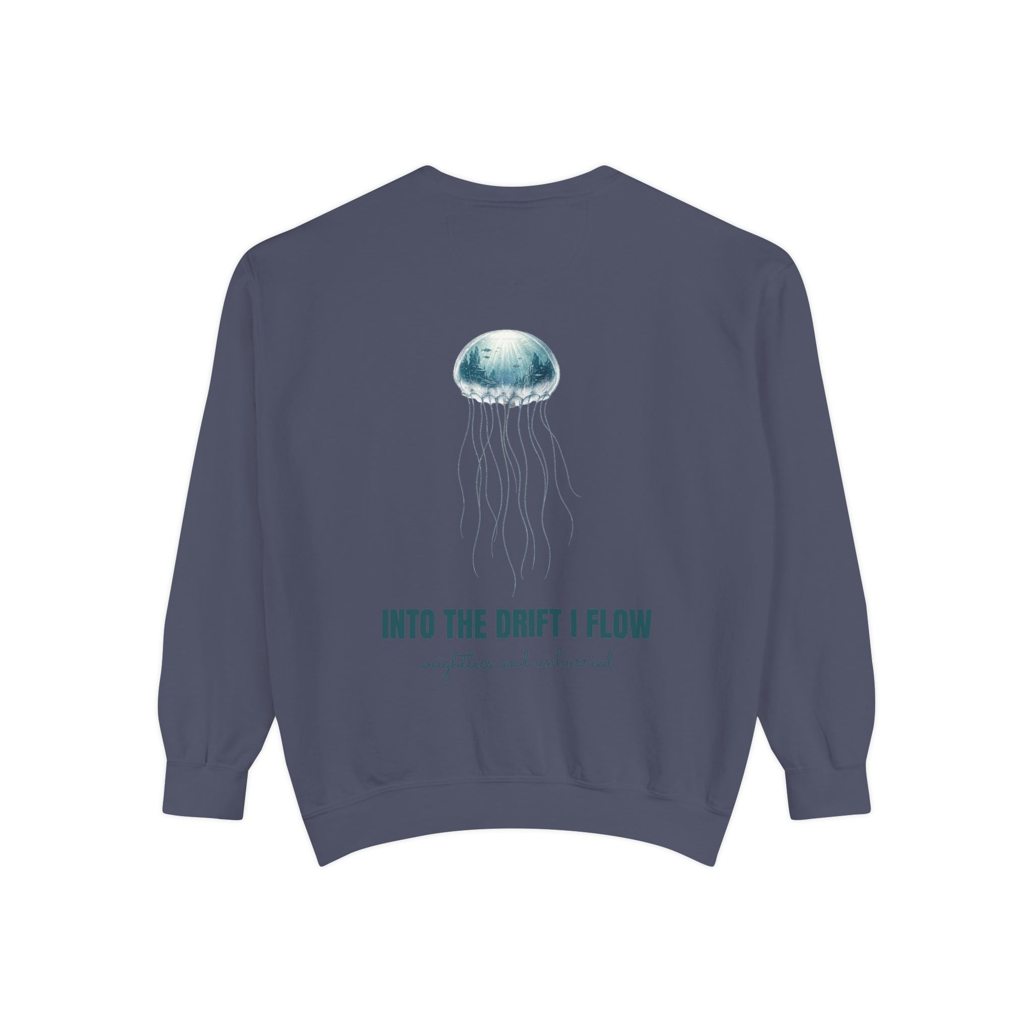 Into the Drift I Flow Shirt, Jellyfish Double Exposure Tee, Ocean Diver Sea Life Gift, Nautical Marine Sweatshirt