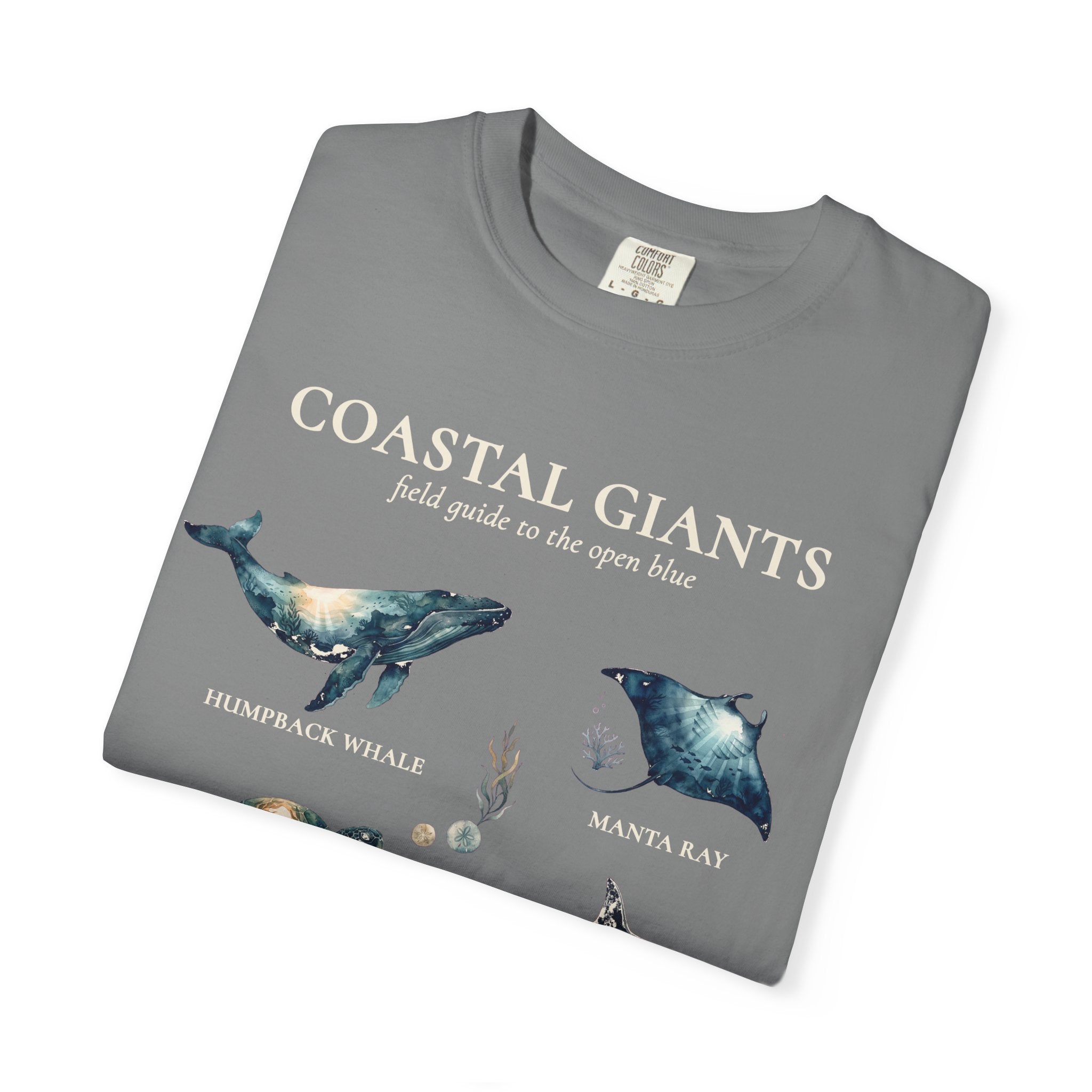 Vintage Ocean Creatures Sweatshirt, Marine Life Field Guide Crewneck, Whale Octopus Sea Turtle Ocean Lover Gift