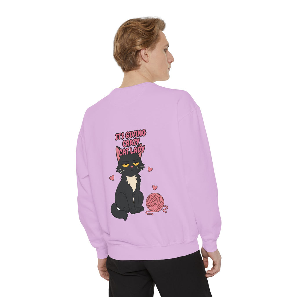 It's Giving Crazy Cat Lady Shirt, Funny Cat Mom Tee, Cat Lover Gift, Sarcastic Cat Owner Sweatshirt