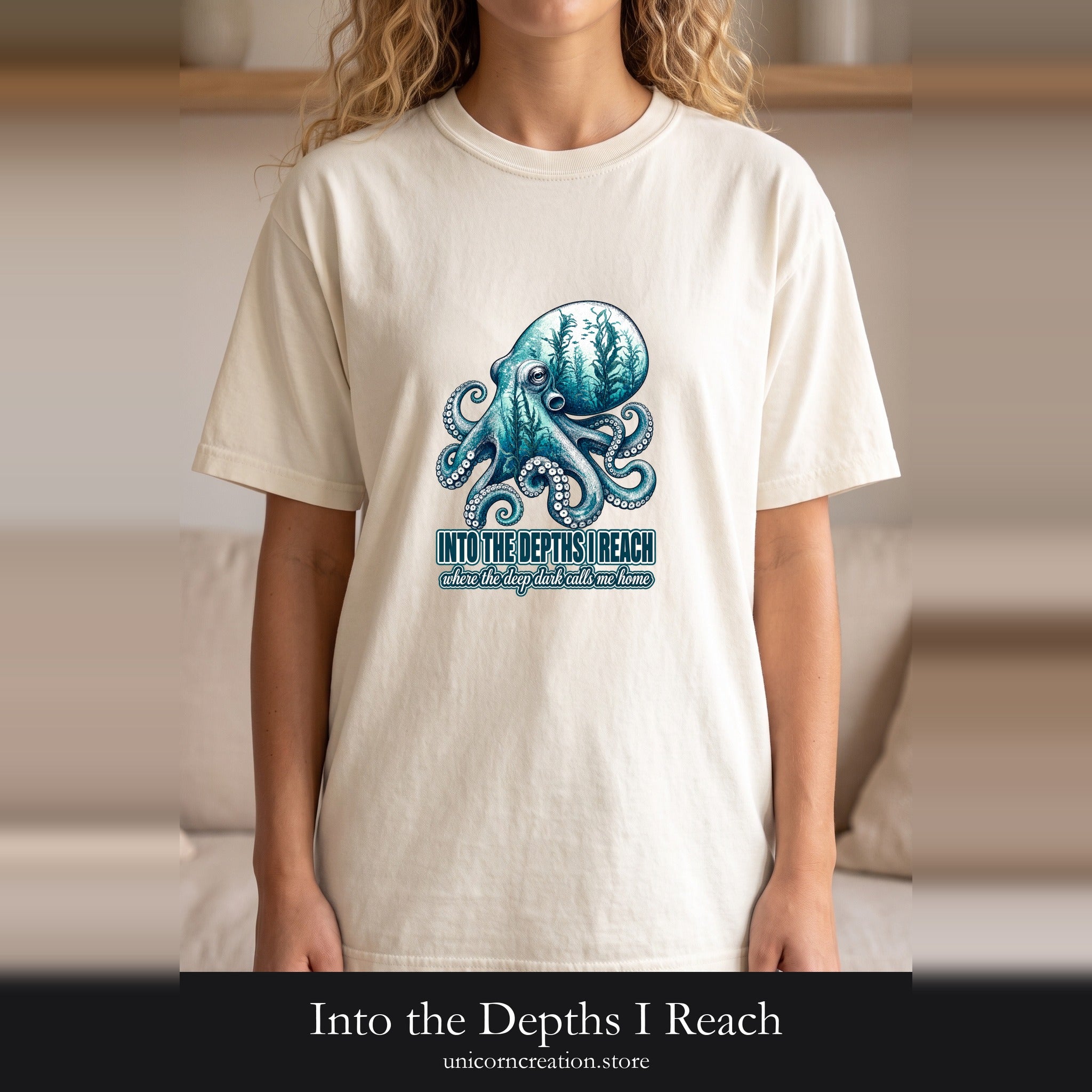 Into the Depths I Reach Shirt, Octopus Double Exposure Tee, Ocean Diver Sea Life Gift, Nautical Marine Sweatshirt