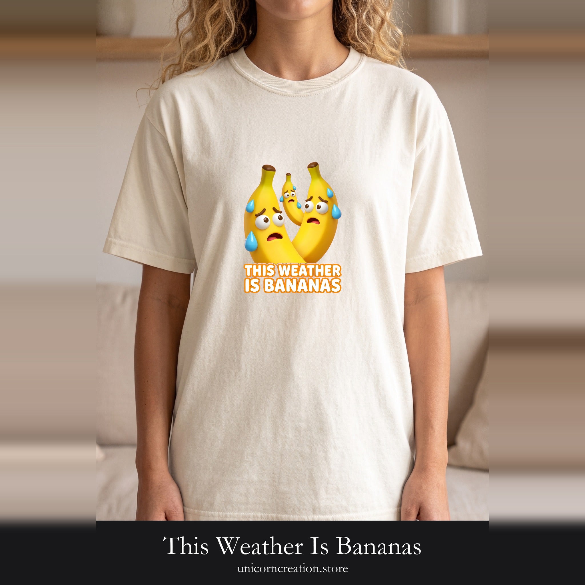 This Weather Is Bananas Shirt, Funny Sweating Banana Tee, Summer Heat Humor Gift, Hot Weather Pun Sweatshirt