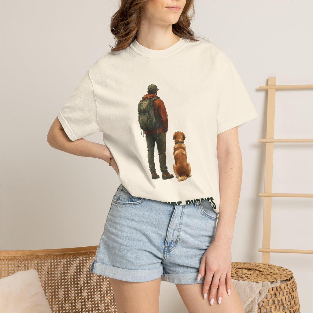Adventure Buddies Shirt, Dog and Human Hiking Tee, Matching Dog Owner Gift, Painterly Outdoor Sweatshirt